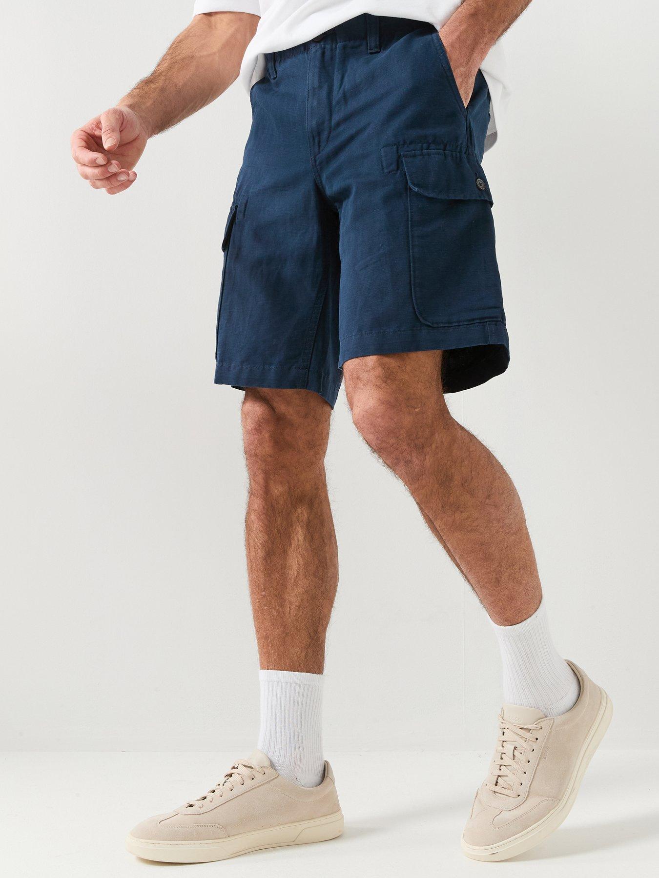 Timberland Timberland Cotton Linen Cargo Shorts - Navy