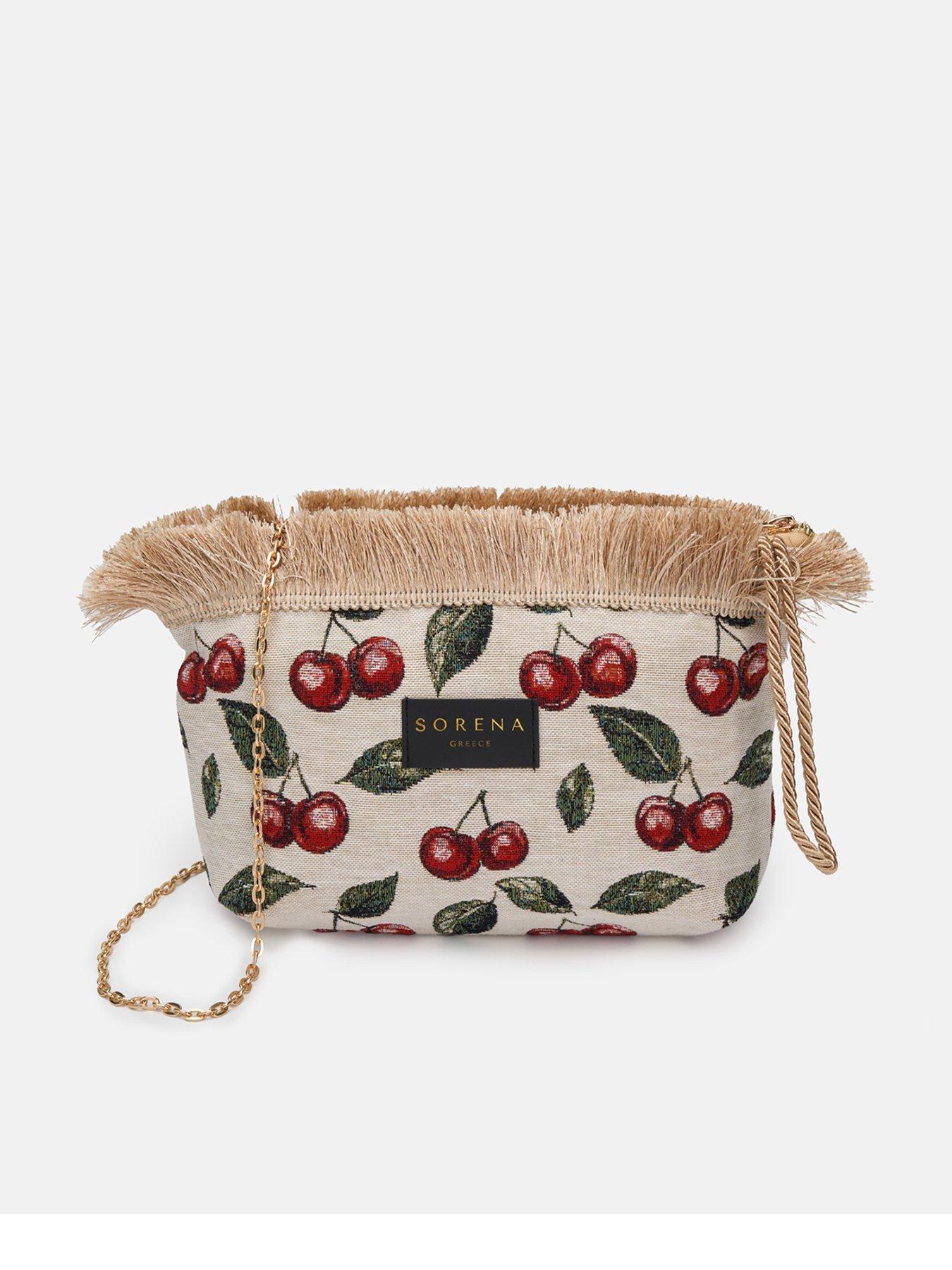 Image 1 of 2 of Sorena Samiopoula Cherry Clutch - Beige