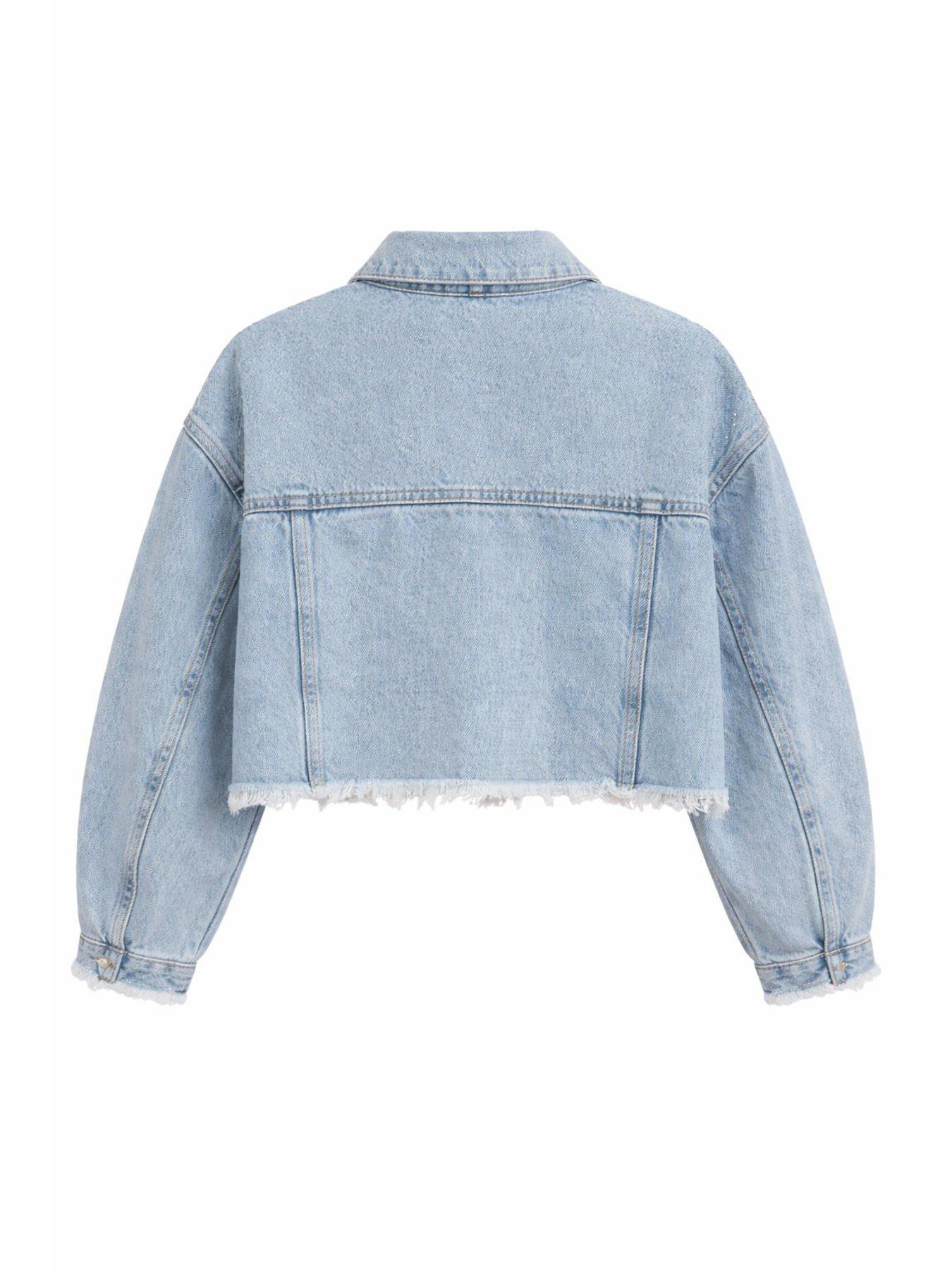 Image 3 of 4 of Sorena Crsytal Denim Jacket