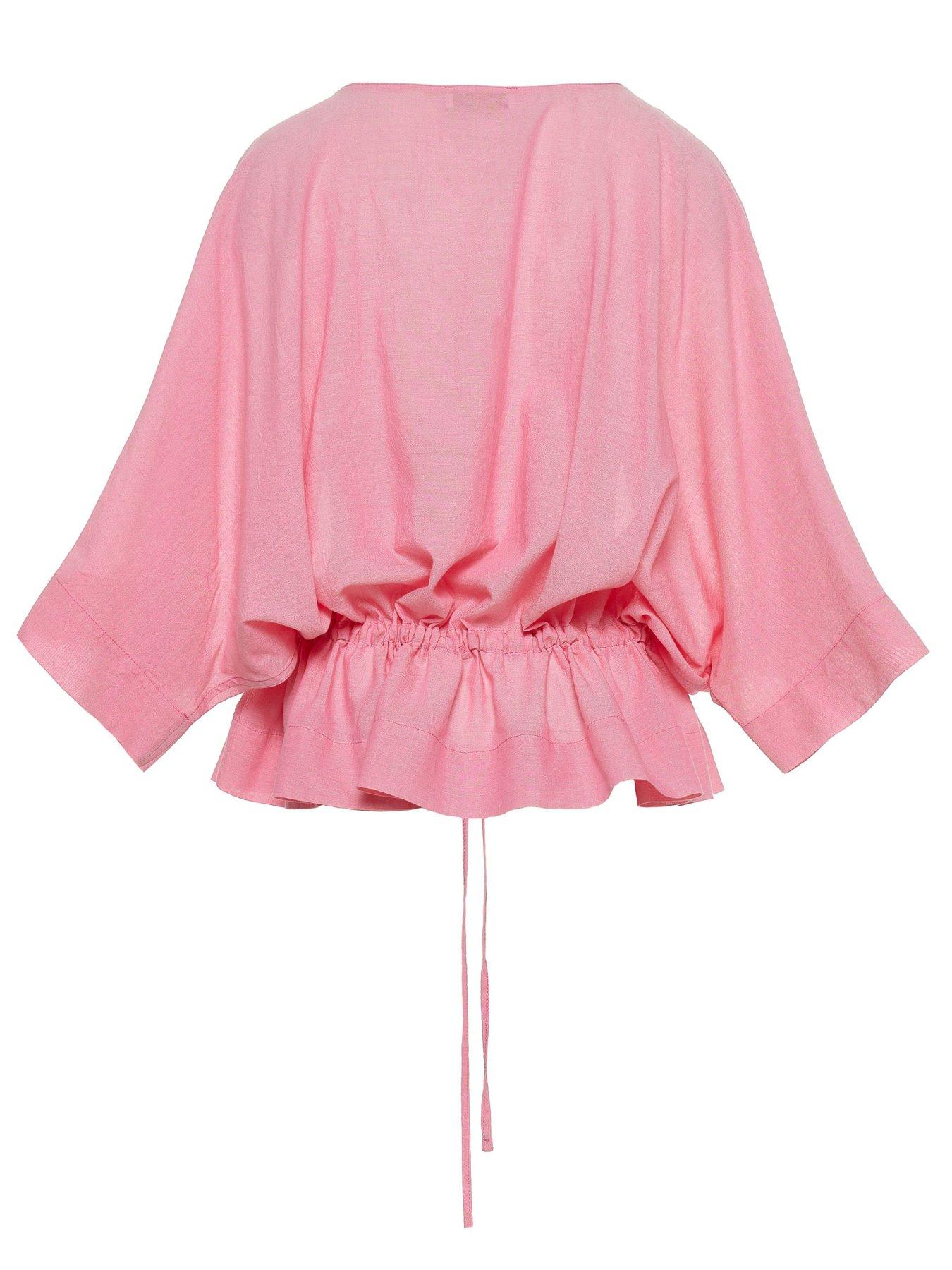 Image 6 of 6 of Devotion Twins Indigo Blouse - Pink