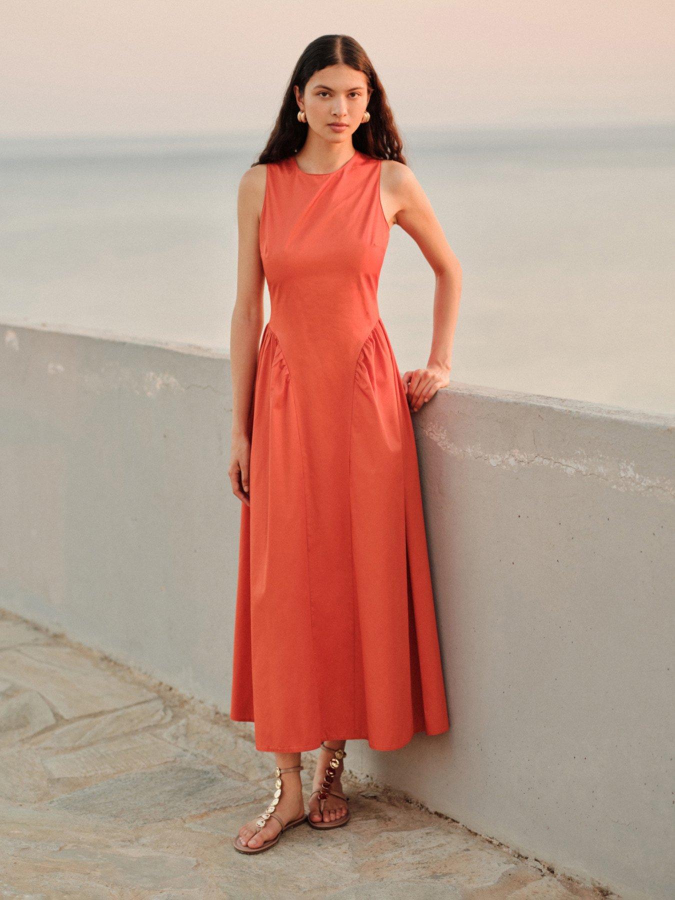 Image 1 of 3 of Devotion Twins Dawn Dress - D. Orange