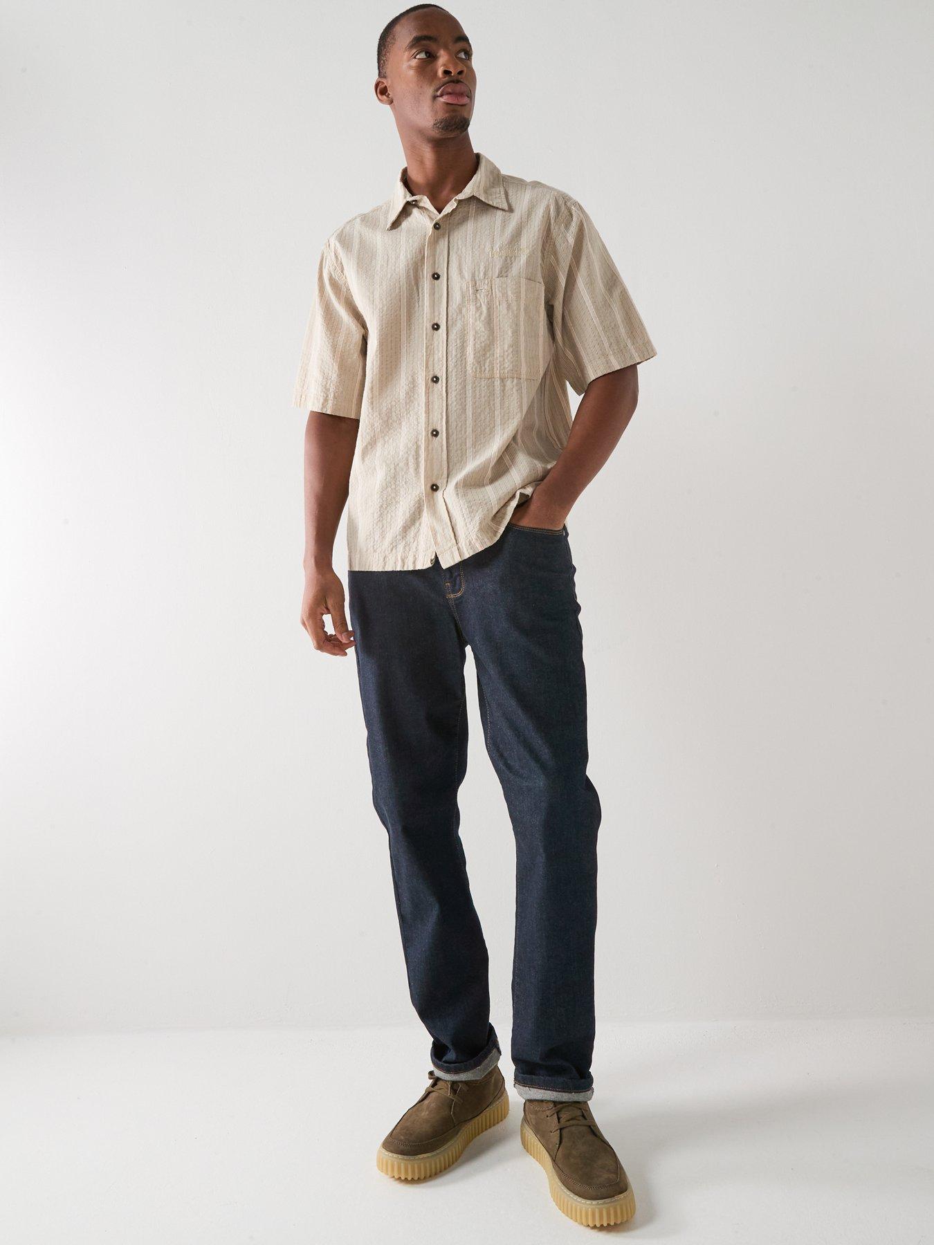 timberland-timberland-short-sleeve-stripe-shirt-beigeback