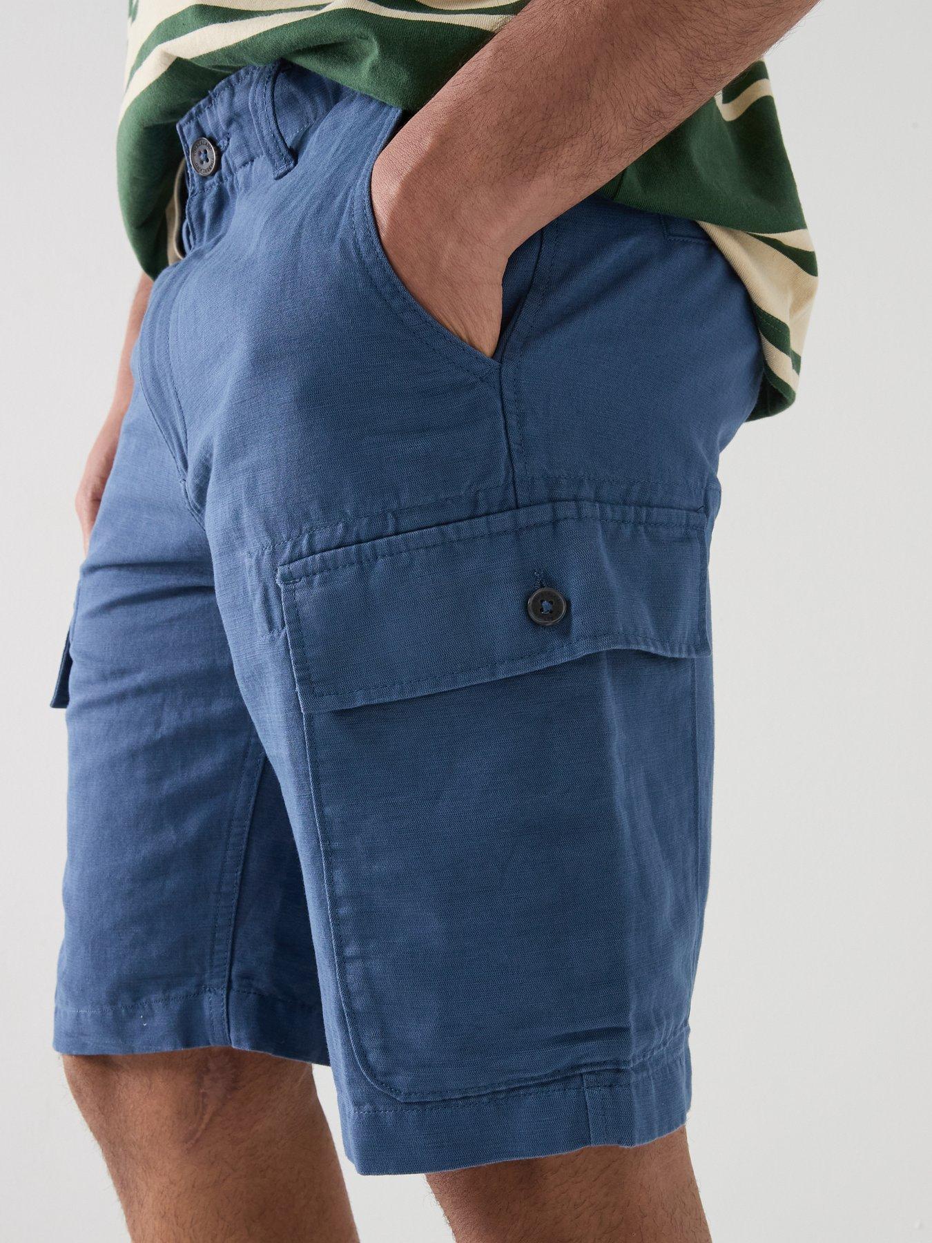 timberland-cotton-linen-cargo-shorts-dark-blueoutfit