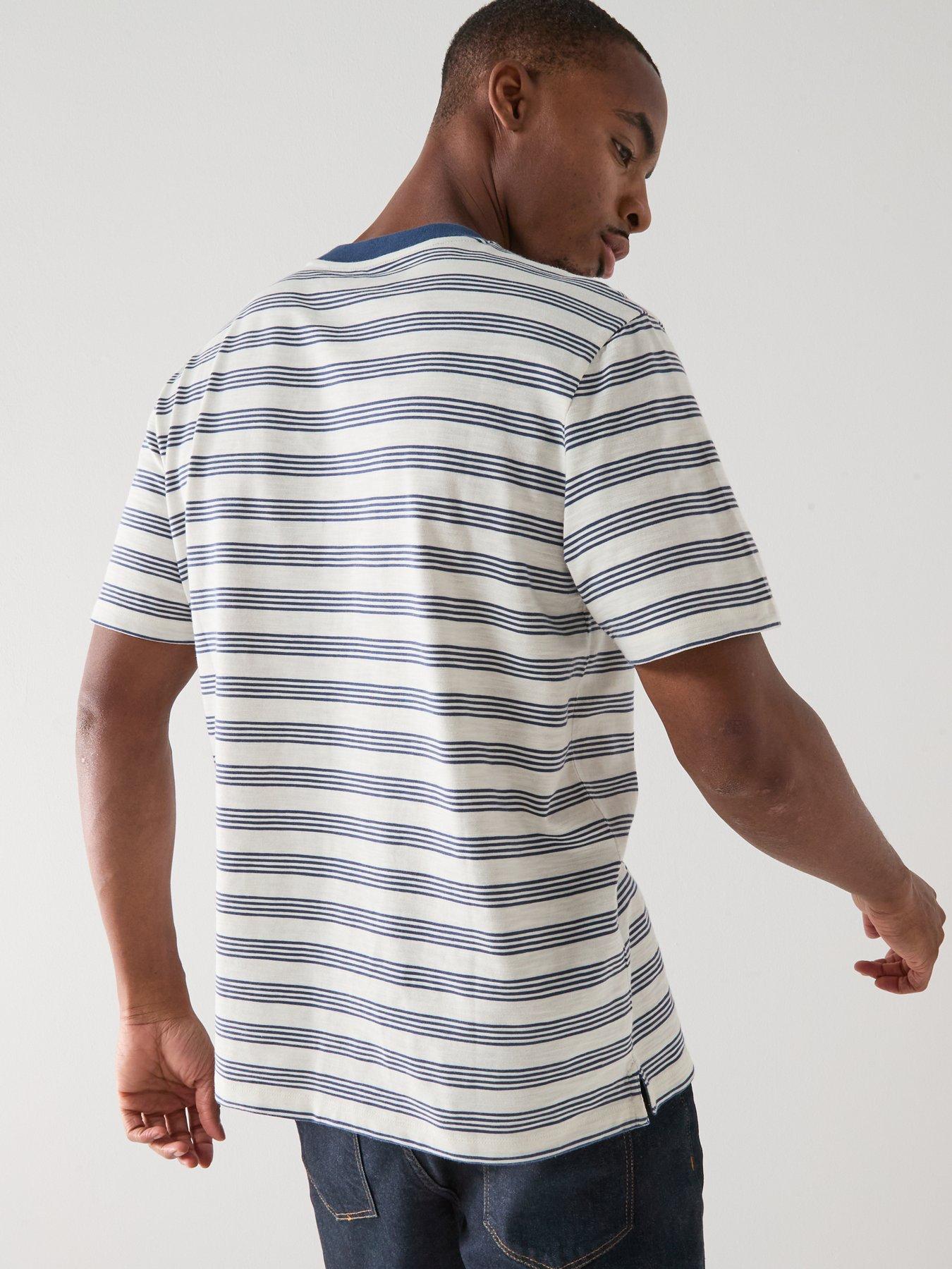 Image 2 of 6 of Timberland Short Sleeve&nbsp;Striped T-Shirt - White/Blue
