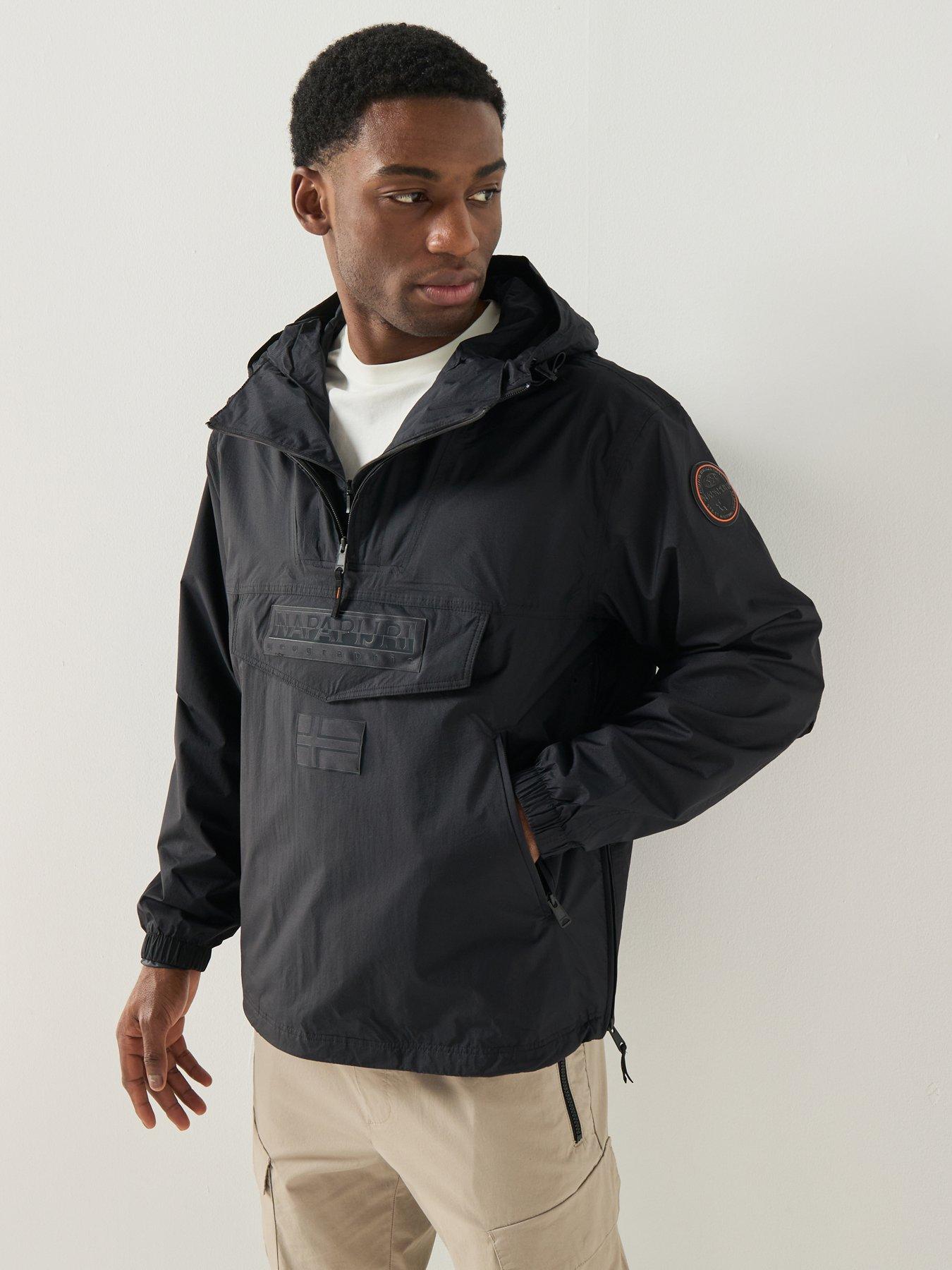 napapijri-mens-next-raincoat-blackfront