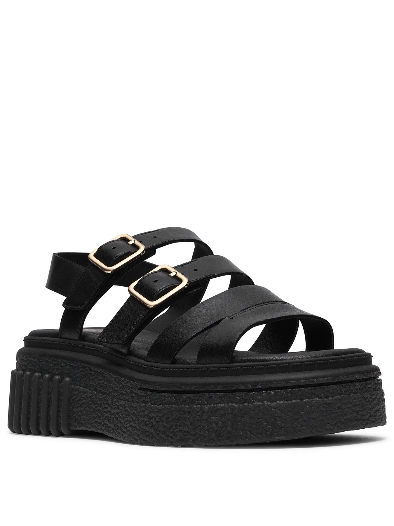 Image 2 of 6 of Clarks Evamar Strap Sandals - Black Leather