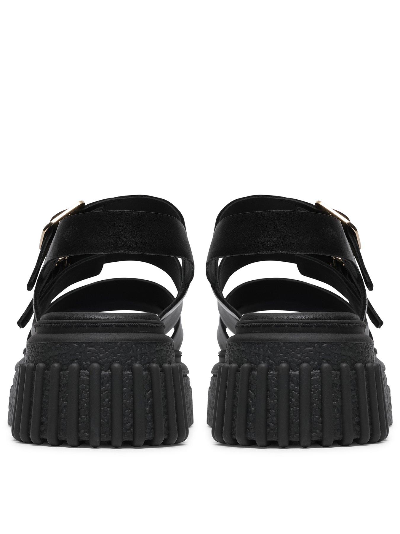 Image 3 of 6 of Clarks Evamar Strap Sandals - Black Leather