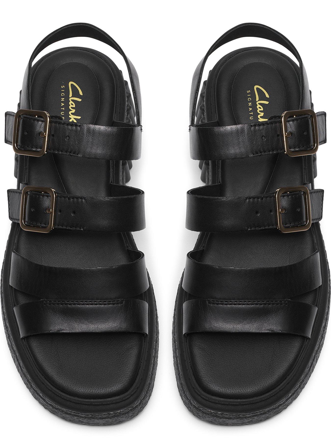 Image 4 of 6 of Clarks Evamar Strap Sandals - Black Leather