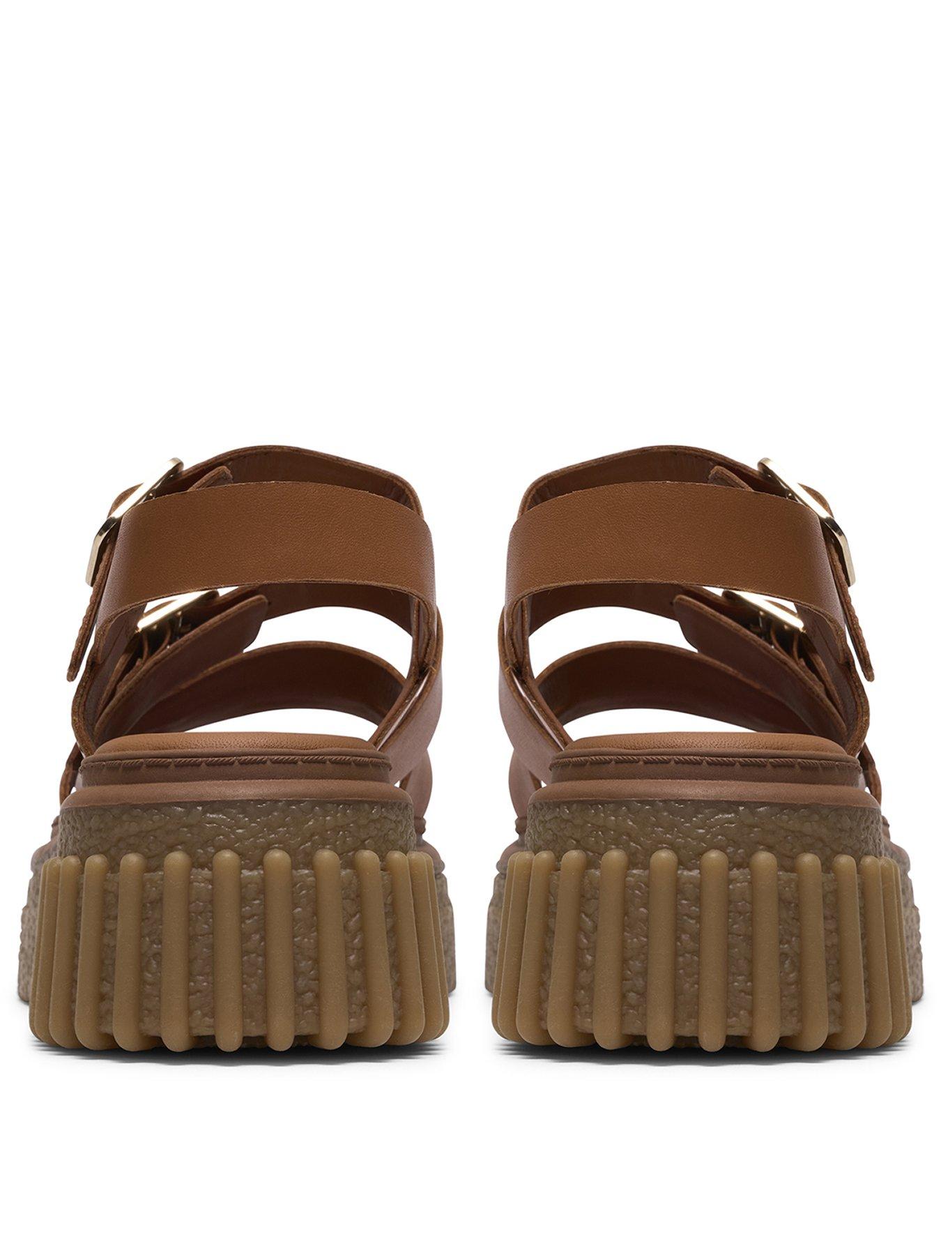 Image 3 of 6 of Clarks Evamar Strap Sandals - Tan Leather