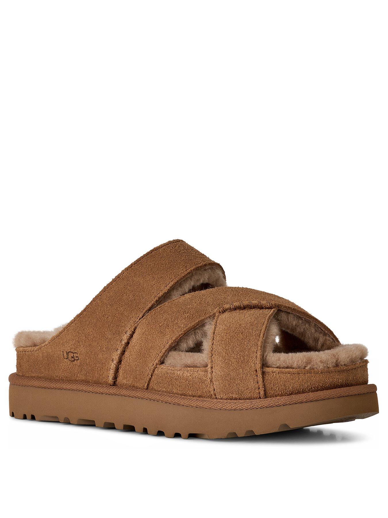 ugg-greenport-cross-strap-slide-chestnutstillFront