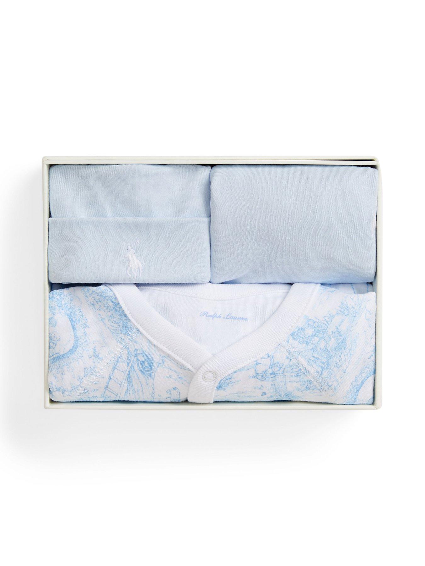 Image 2 of 3 of Polo Ralph Lauren Baby Boys Sleepsuit Gift Set - Blue