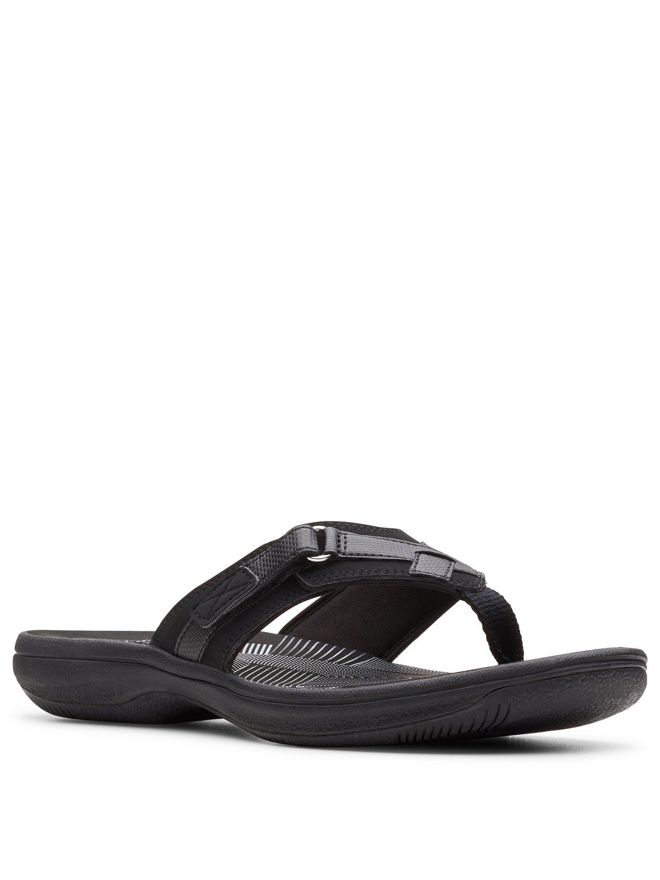 Image 2 of 7 of Clarks Brinkley Sea Flip Flop Sandal - Black