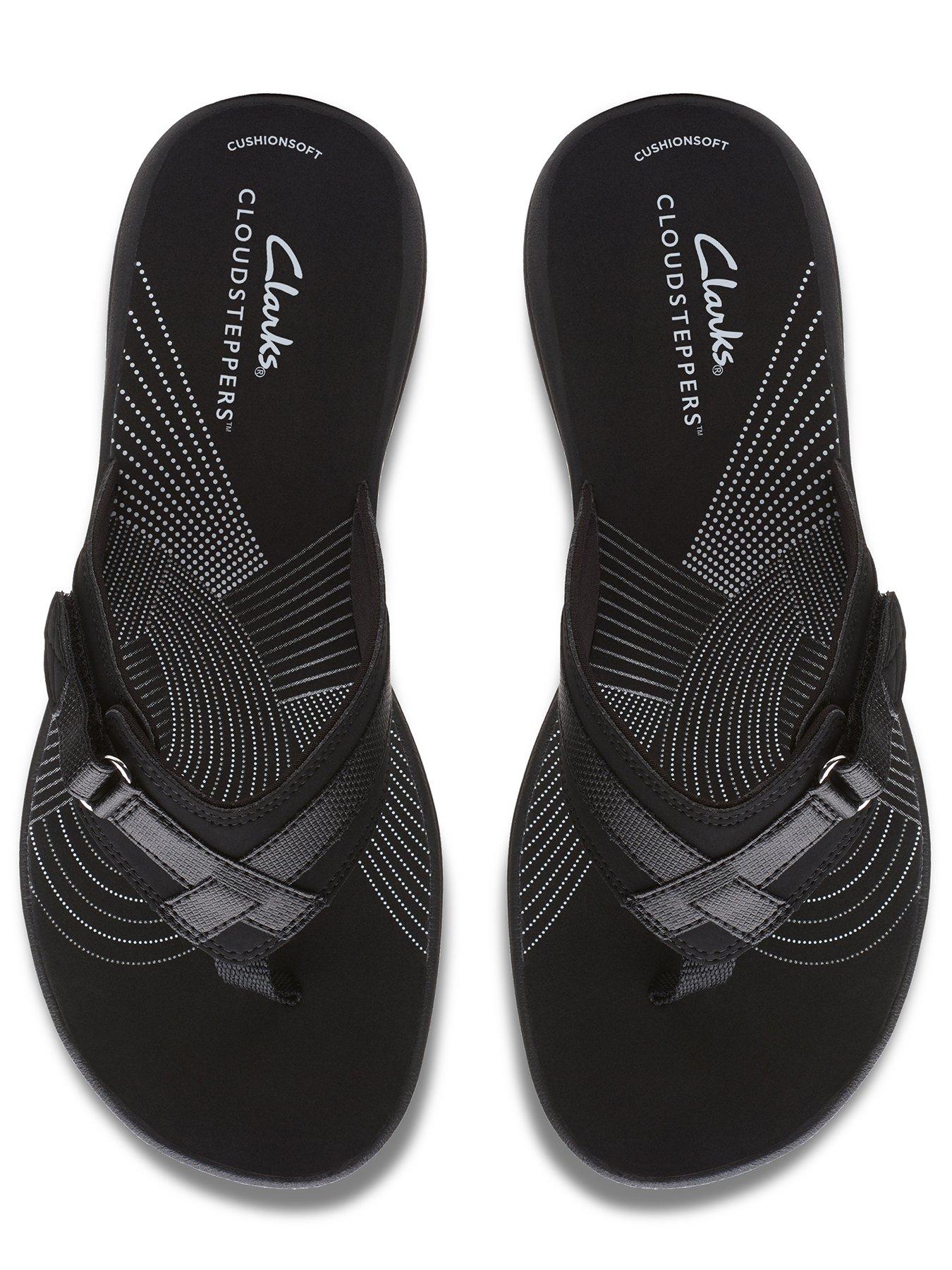 Image 4 of 7 of Clarks Brinkley Sea Flip Flop Sandal - Black