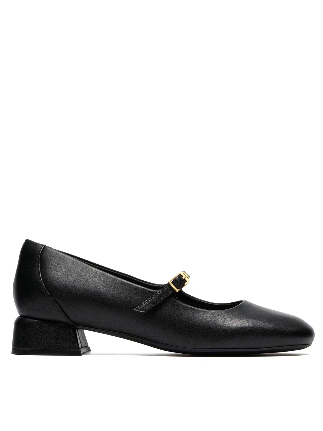 Image 1 of 6 of Clarks Daiss30 Bar Leather Maryjane Shoe - Black