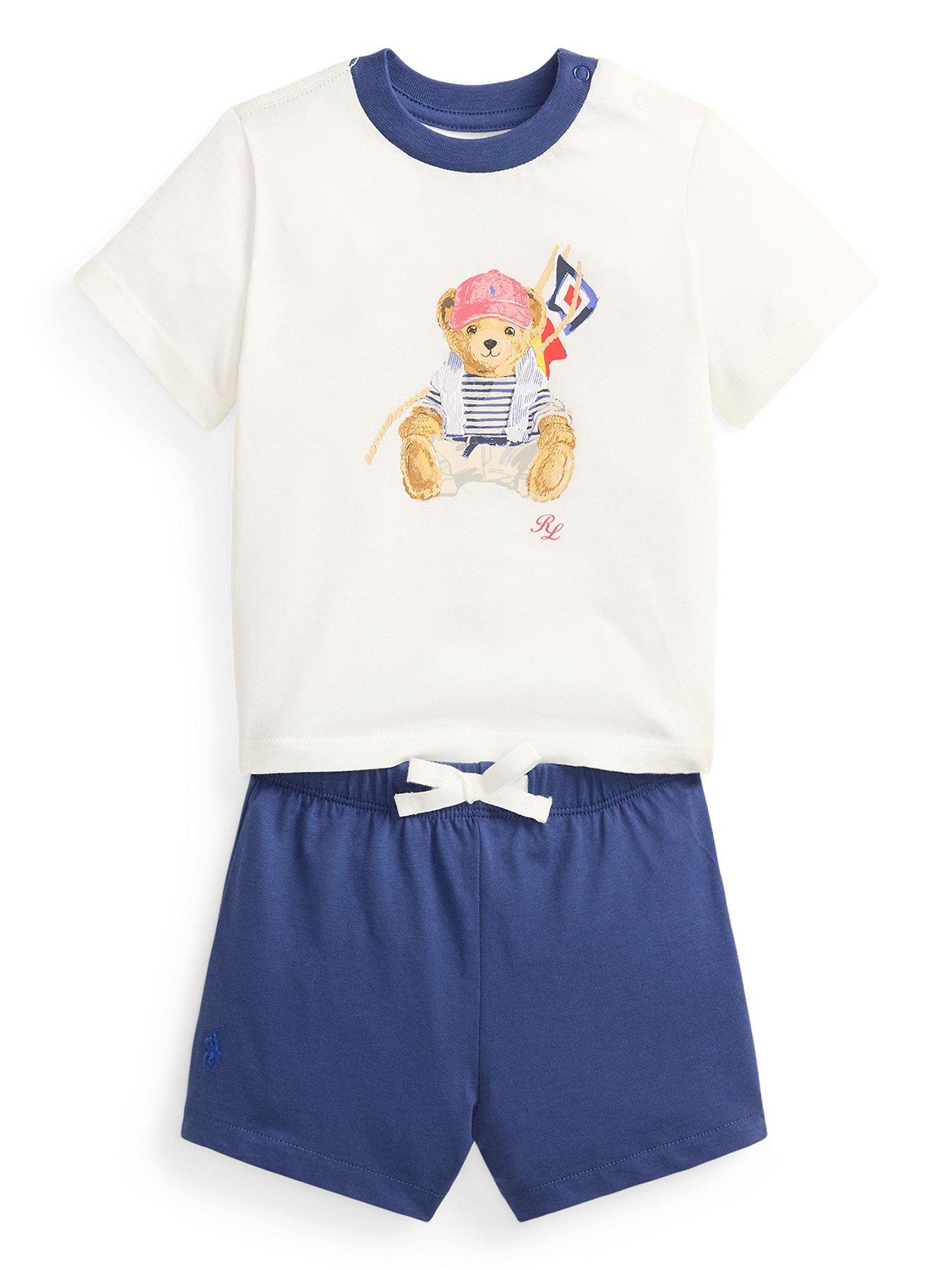 Polo Ralph Lauren Baby Boys Bear T-Shirt  &  Short Set - Blue