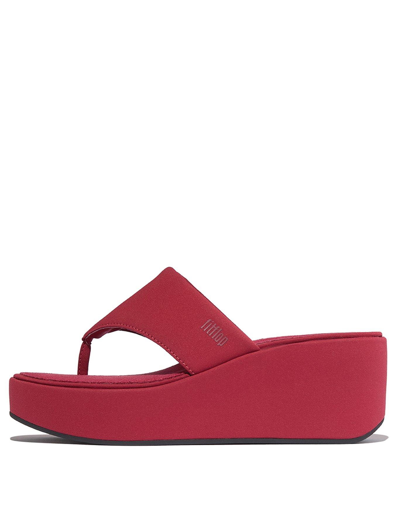 fitflop-platfforms-wedge-toe-post-sandals-burnt-berrystillFront