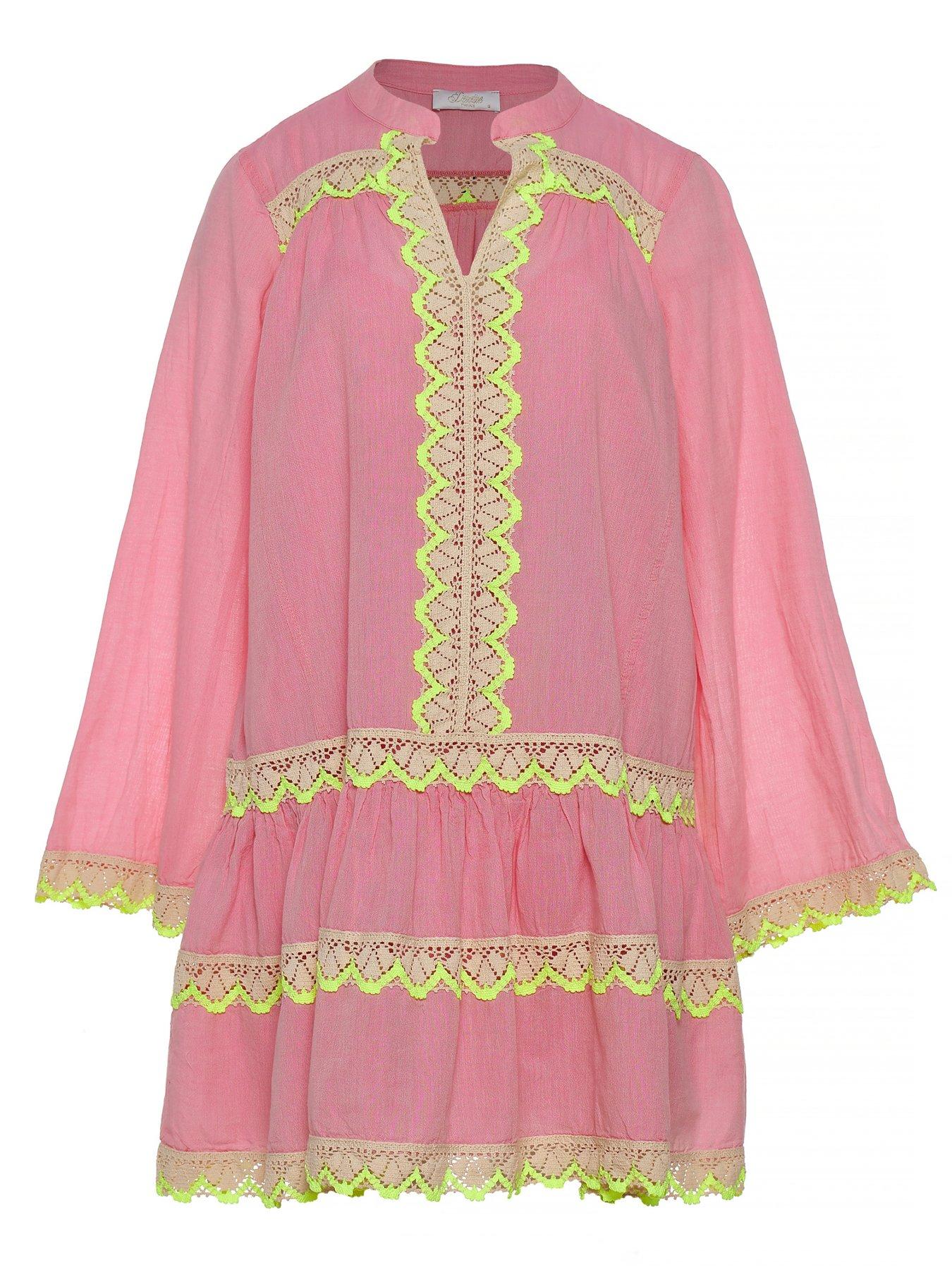 Image 2 of 4 of Devotion Twins Nerida Dress - Pink-lime