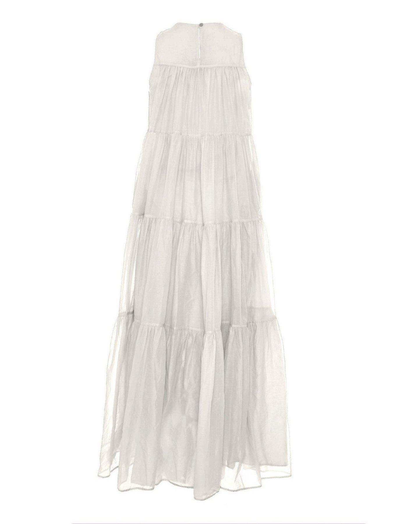 Image 4 of 4 of Devotion Twins Lack Maxi Dress - White