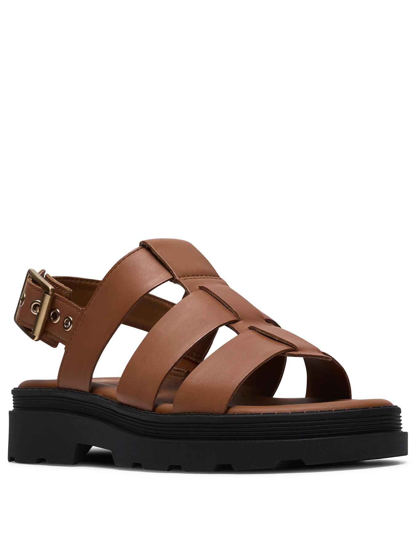 Image 2 of 6 of Clarks Orinoco3 Strap Wide Fit Sandals - Tan Leather