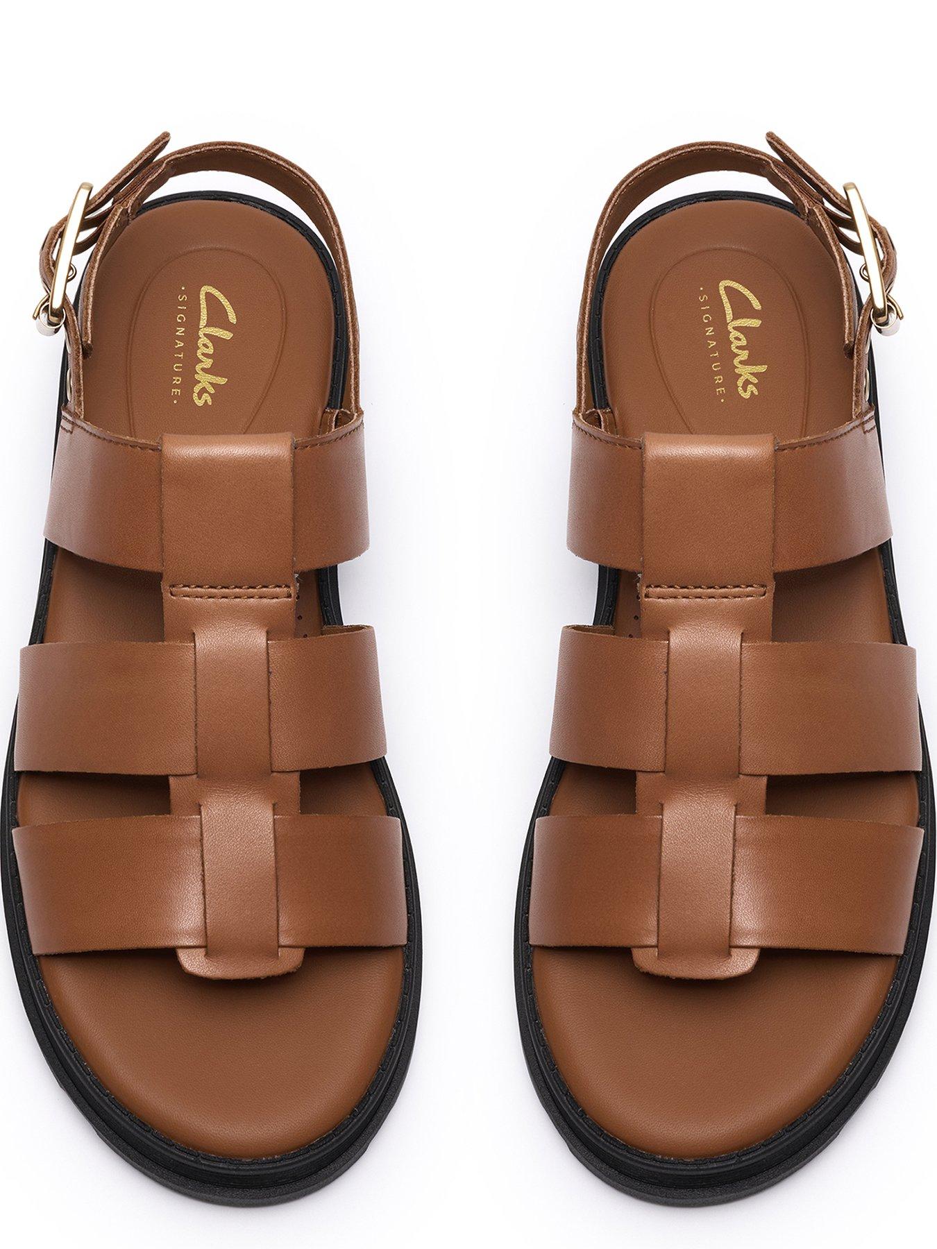Image 4 of 6 of Clarks Orinoco3 Strap Wide Fit Sandals - Tan Leather