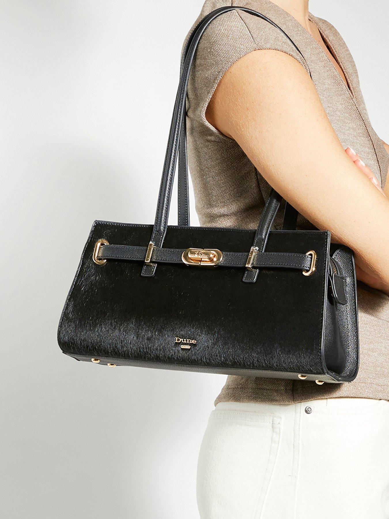 dune-london-depend-leather-shoulder-bag-blackstillFront