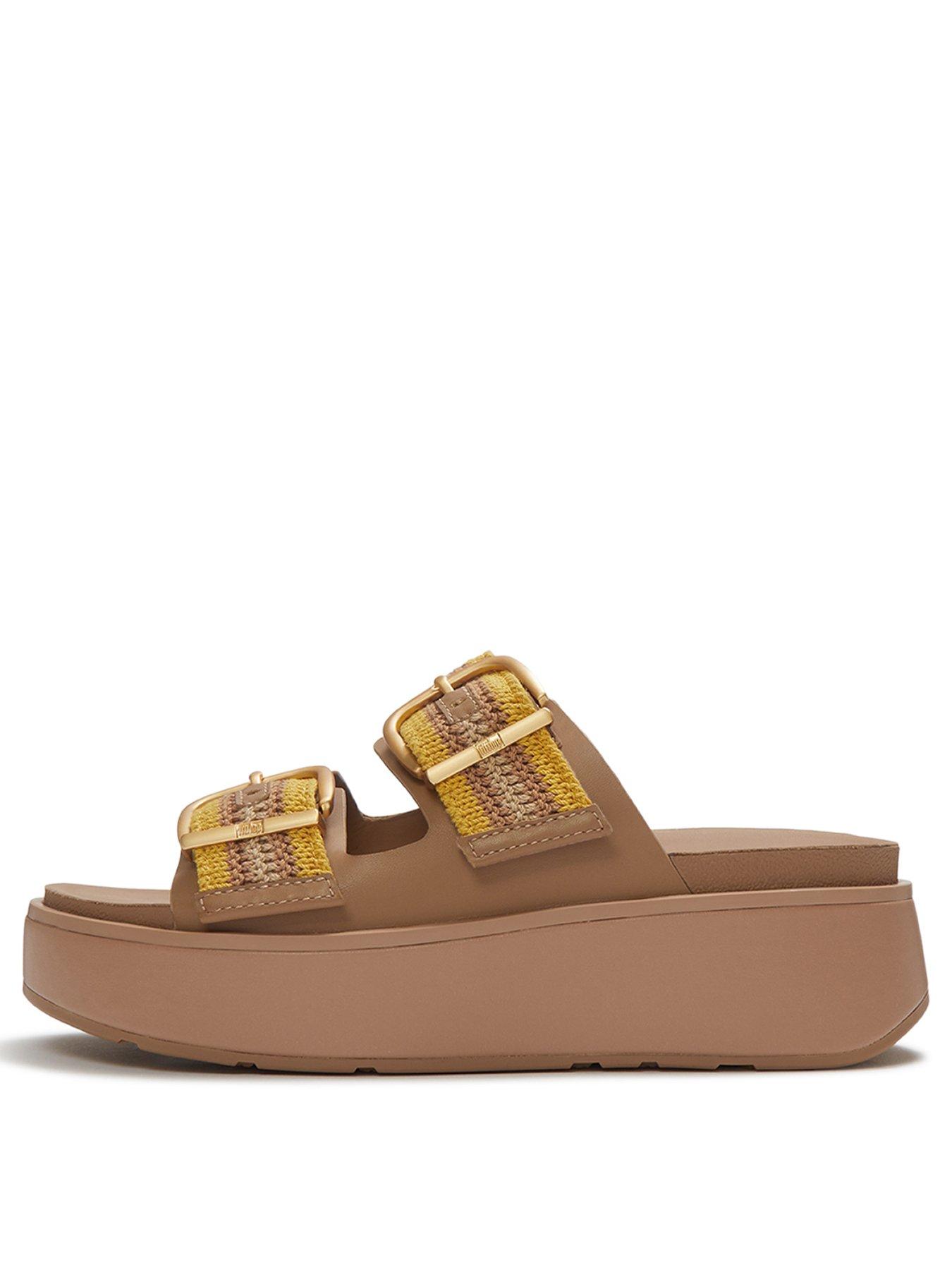 Image 2 of 5 of FitFlop Gen-ff Max Buckle Stripe Webbing Two-bar Slides - Tumeric