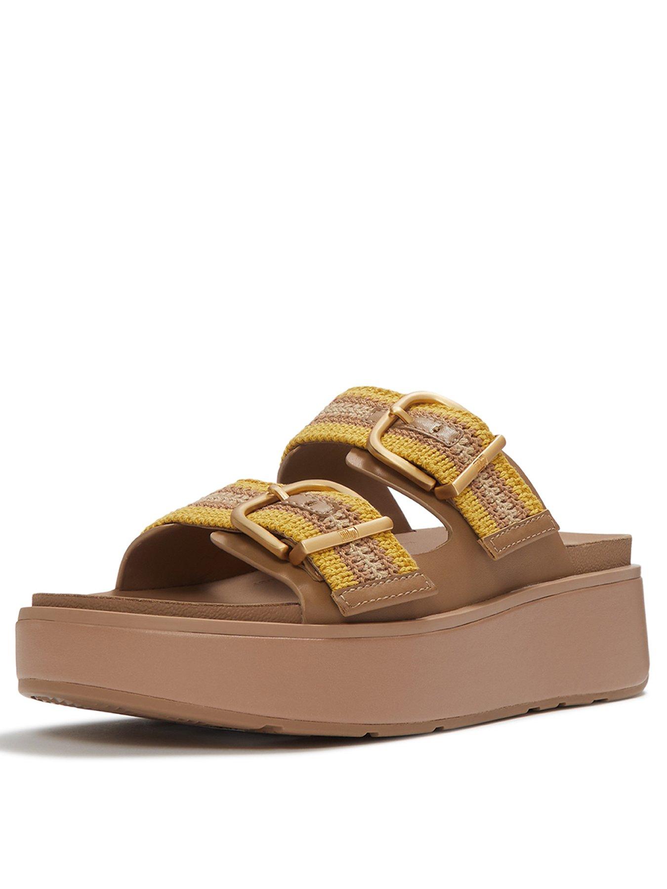 Image 3 of 5 of FitFlop Gen-ff Max Buckle Stripe Webbing Two-bar Slides - Tumeric