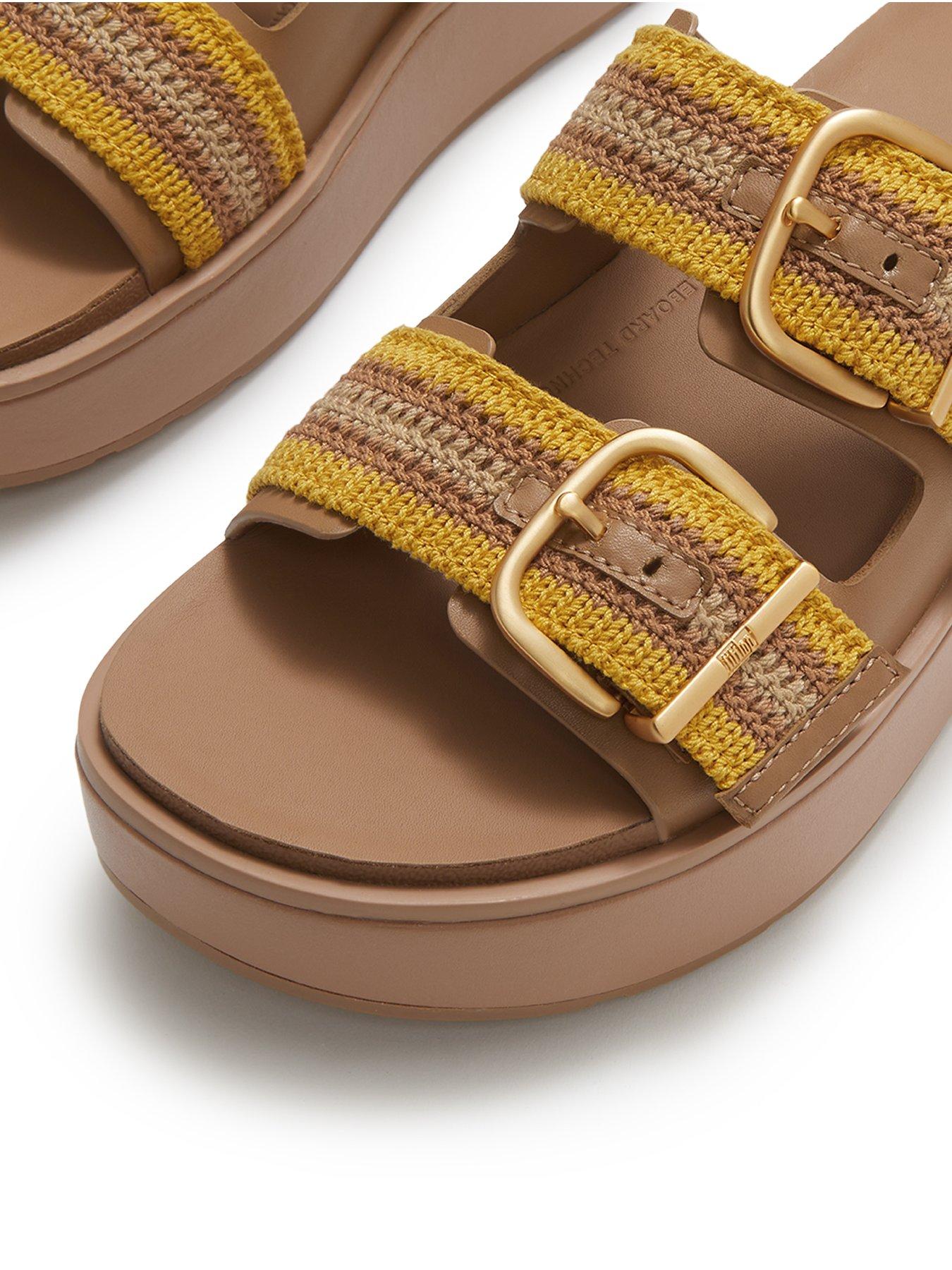 Image 5 of 5 of FitFlop Gen-ff Max Buckle Stripe Webbing Two-bar Slides - Tumeric