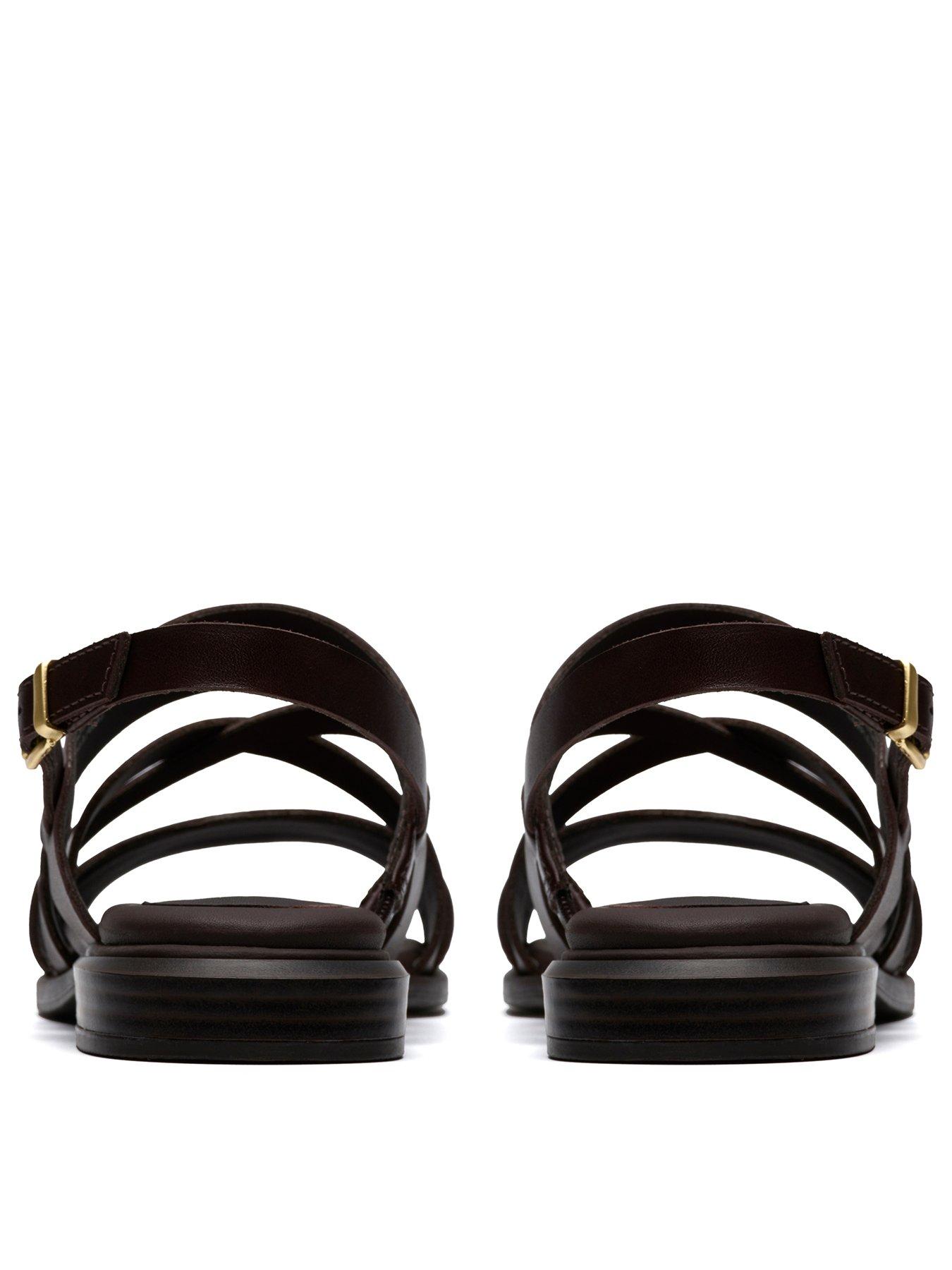 Image 3 of 6 of Clarks Ariany Strap Sandals - Dark Brown Lea