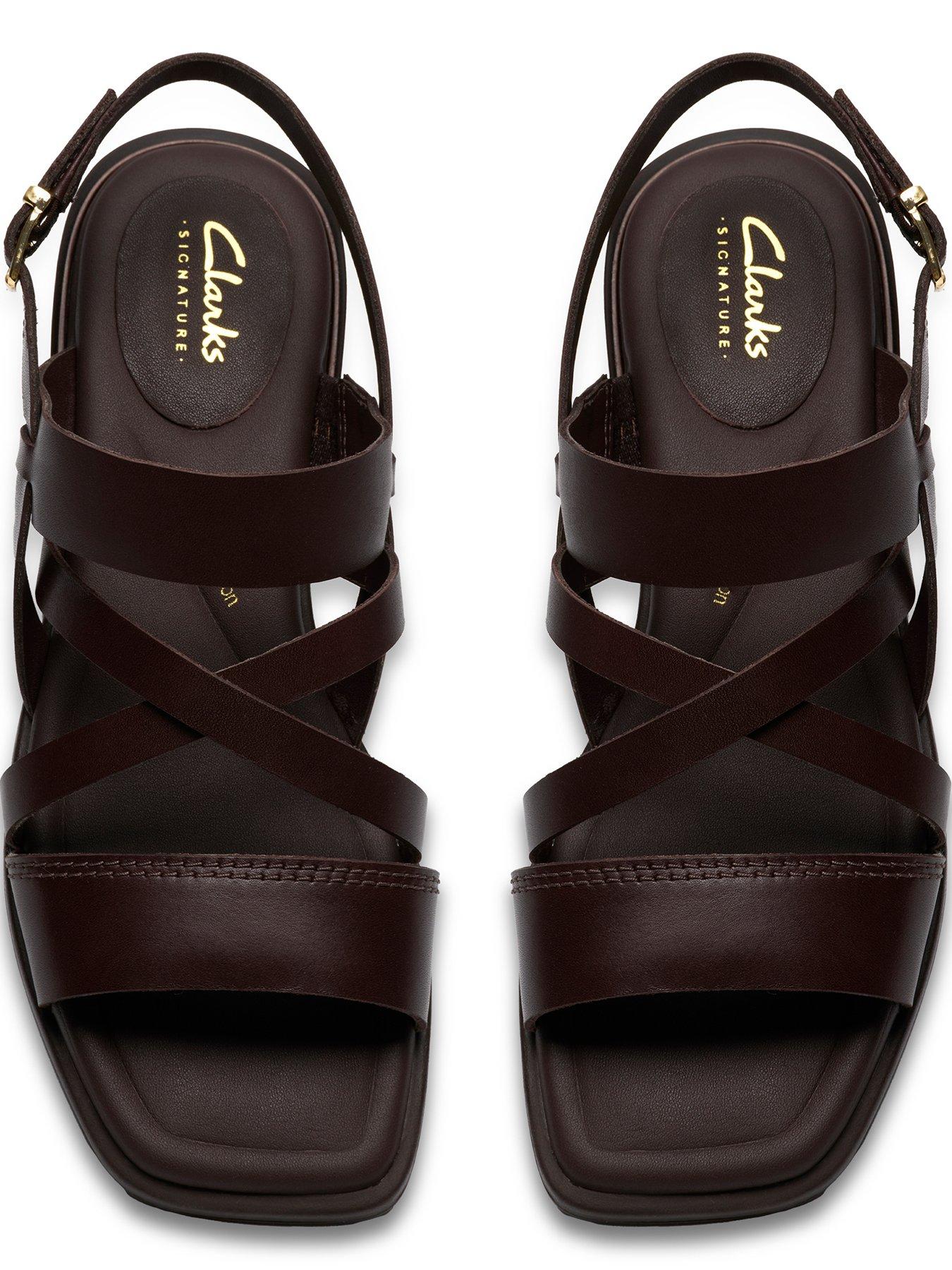Image 4 of 6 of Clarks Ariany Strap Sandals - Dark Brown Lea