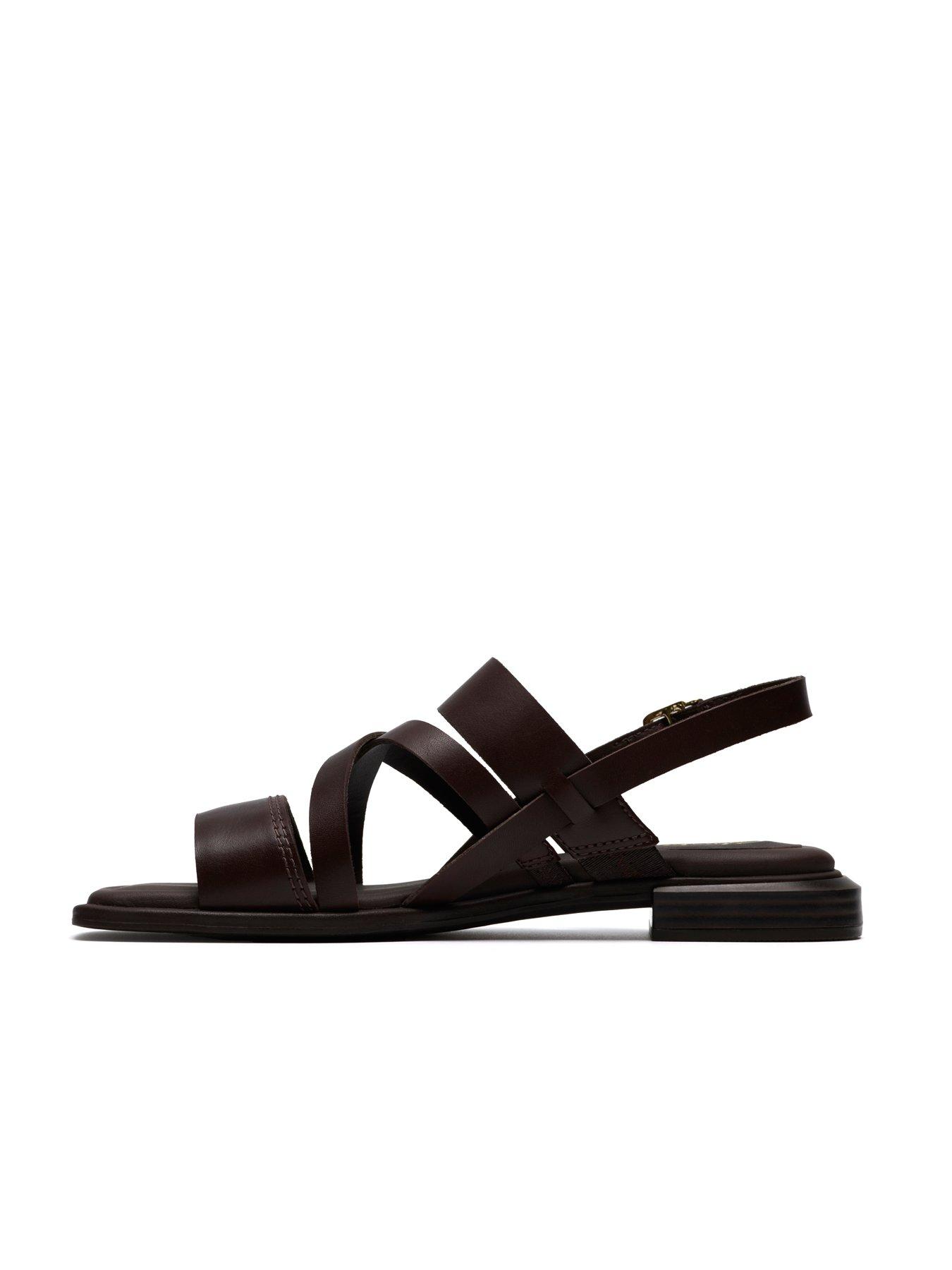 Image 6 of 6 of Clarks Ariany Strap Sandals - Dark Brown Lea