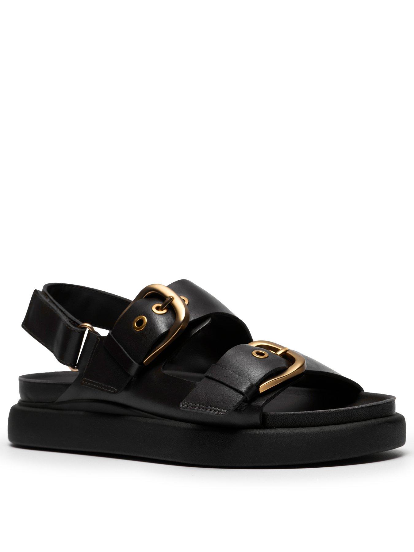 Image 2 of 6 of Clarks Aristella Bay Sandals - Black Leather