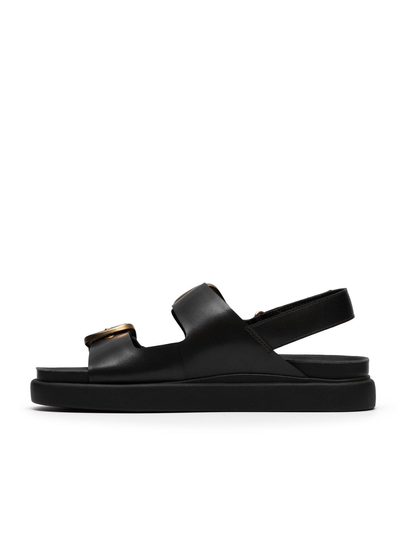 Image 6 of 6 of Clarks Aristella Bay Sandals - Black Leather
