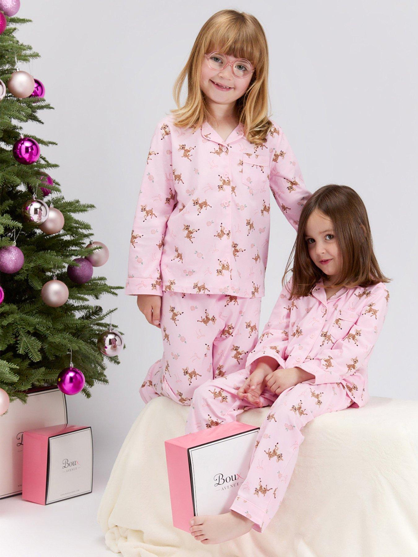 boux-avenue-girls-deer-print-pyjamas-in-a-bag-pink-mixfront