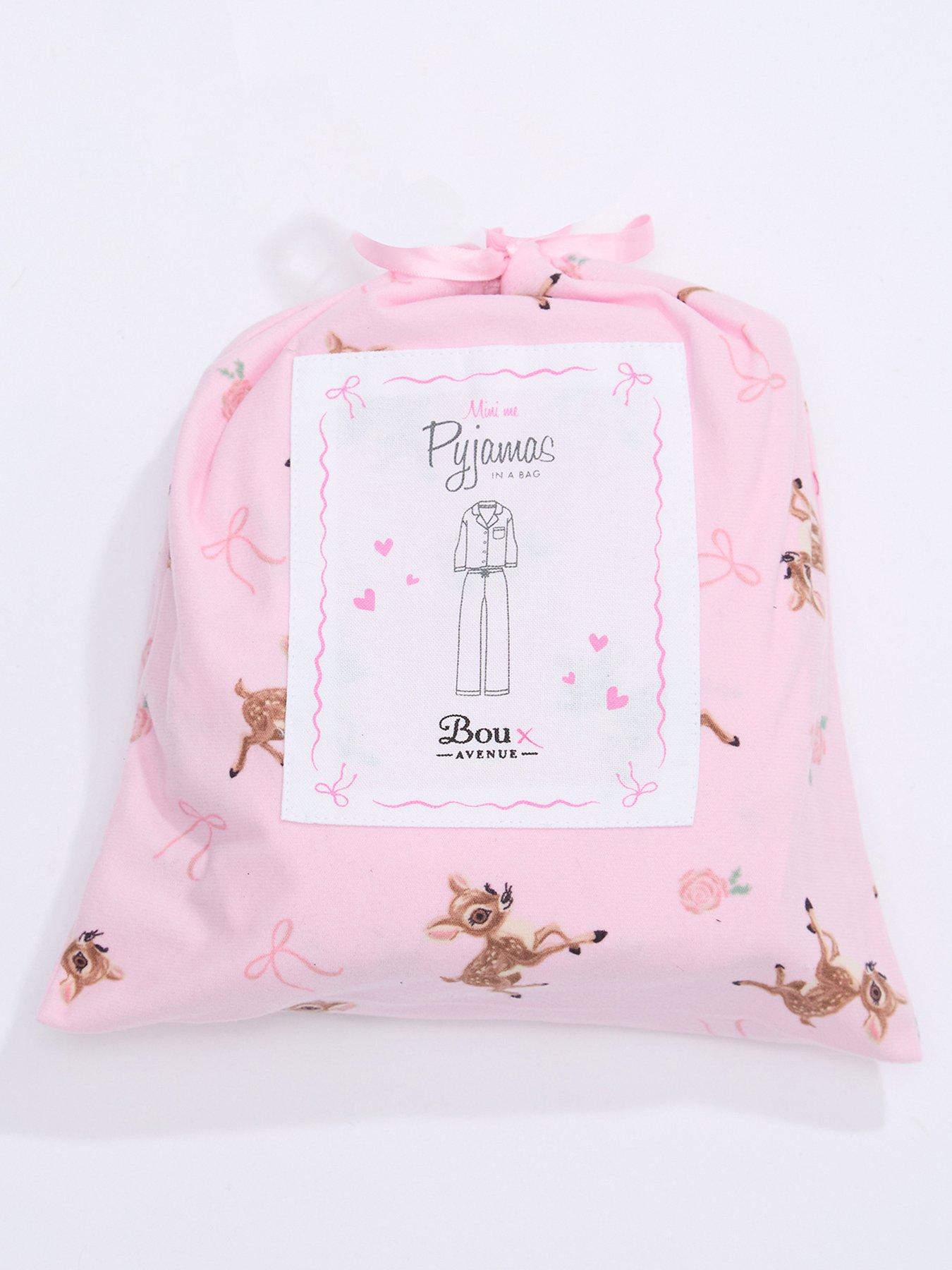boux-avenue-girls-deer-print-pyjamas-in-a-bag-pink-mixdetail