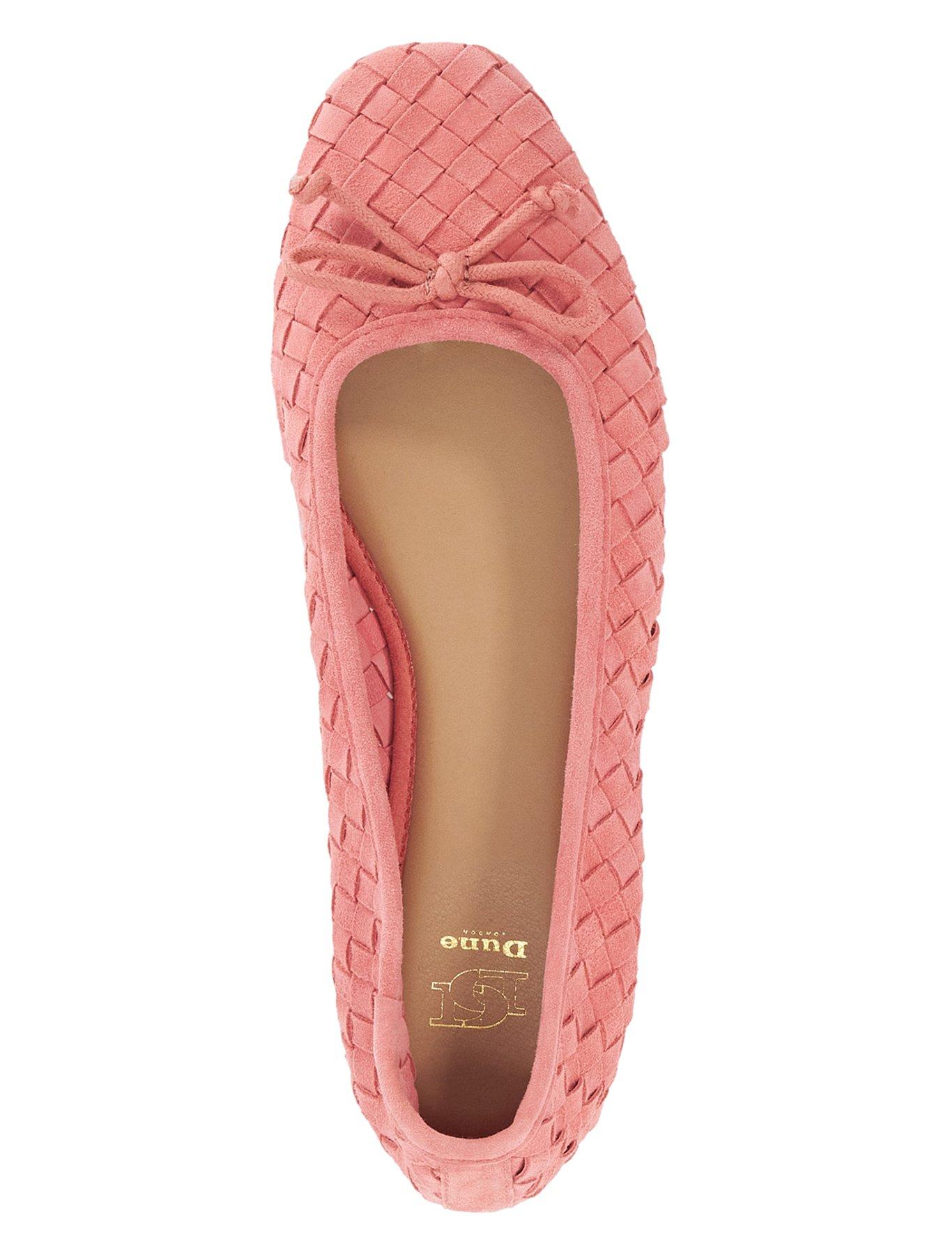 Image 4 of 5 of Dune London Heat Woven Leather Ballerina - Red