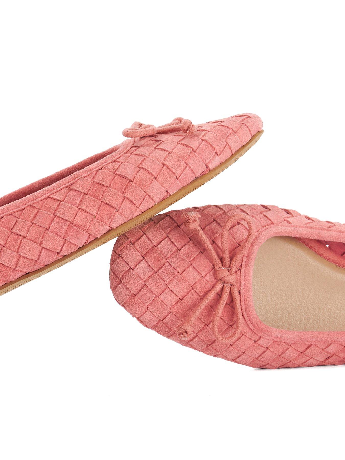 Image 5 of 5 of Dune London Heat Woven Leather Ballerina - Red