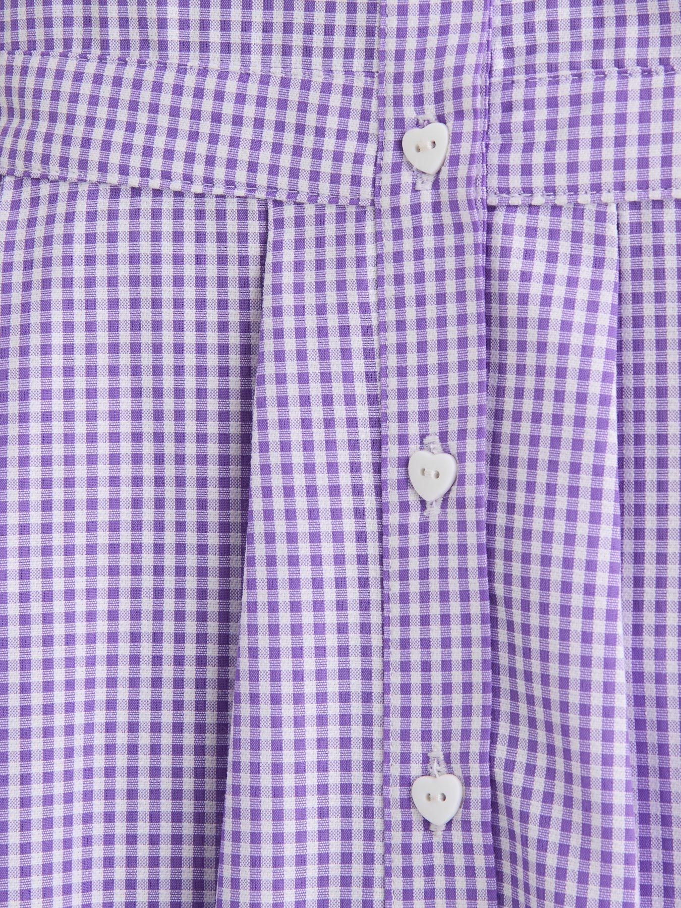 Image 5 of 5 of The Very Collection 2 Pack Girls Gingham School Dresses - Purple