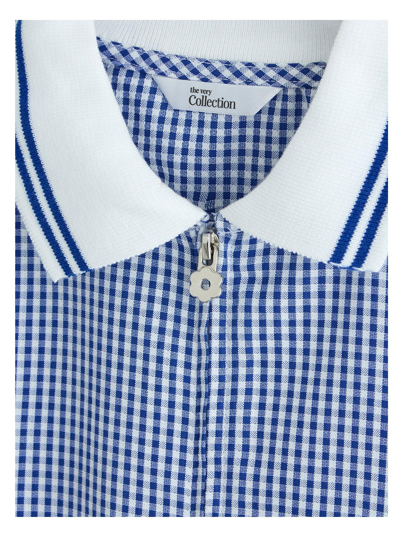 Image 3 of 4 of The Very Collection Gingham School Dress - Dark Blue