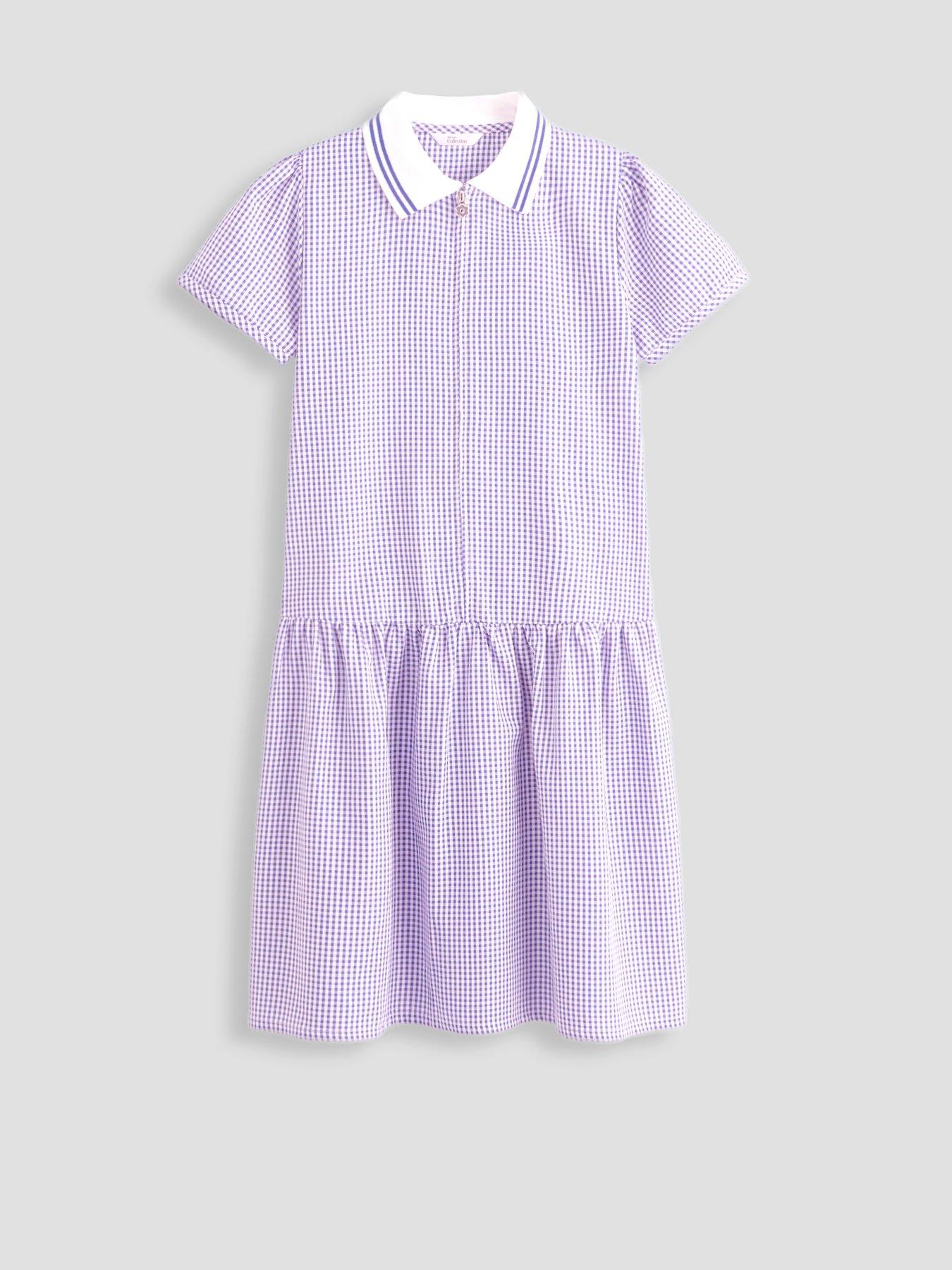 Image 1 of 4 of The Very Collection Gingham School Dress - Purple
