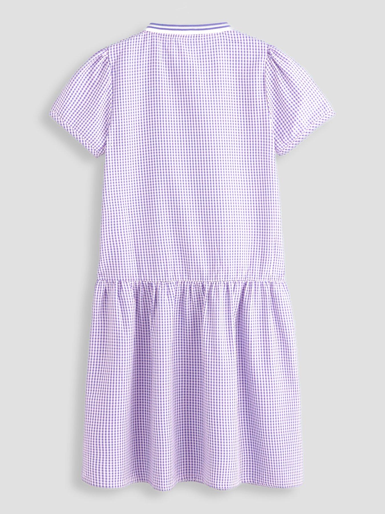 Image 2 of 4 of The Very Collection Gingham School Dress - Purple
