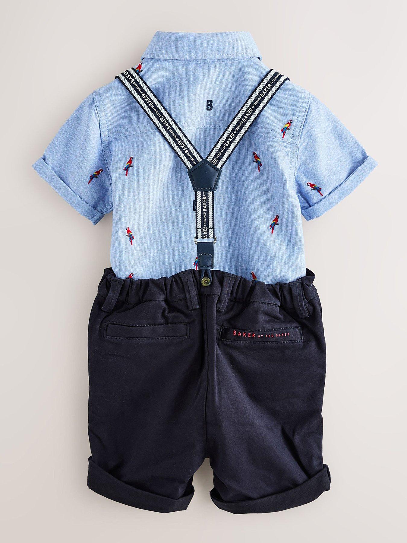 Image 3 of 7 of Ted Baker Younger Boys Parrot Brace Set - Blue