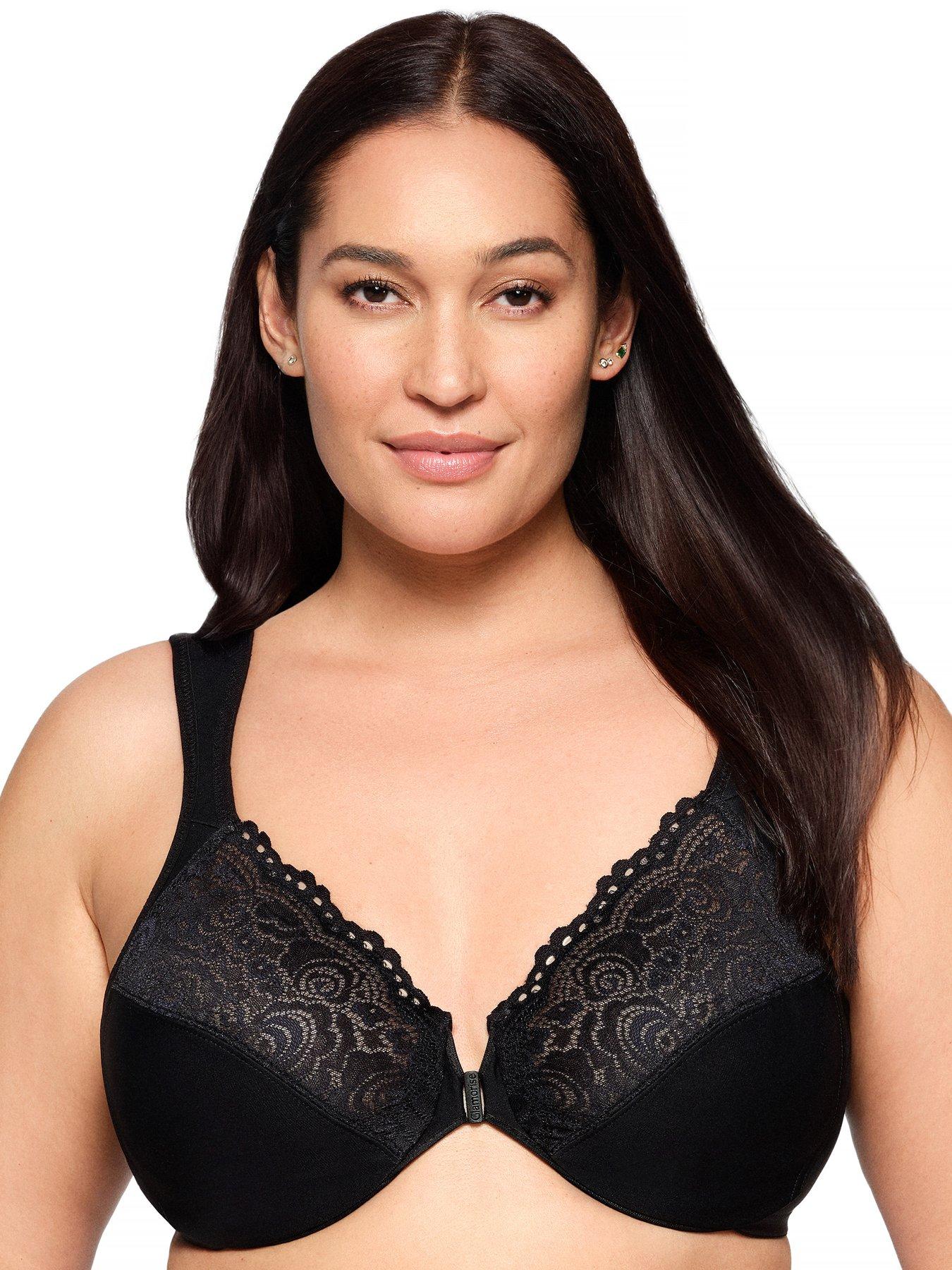 Image 1 of 6 of Glamorise 1255 Wonder Wire Bra - Black