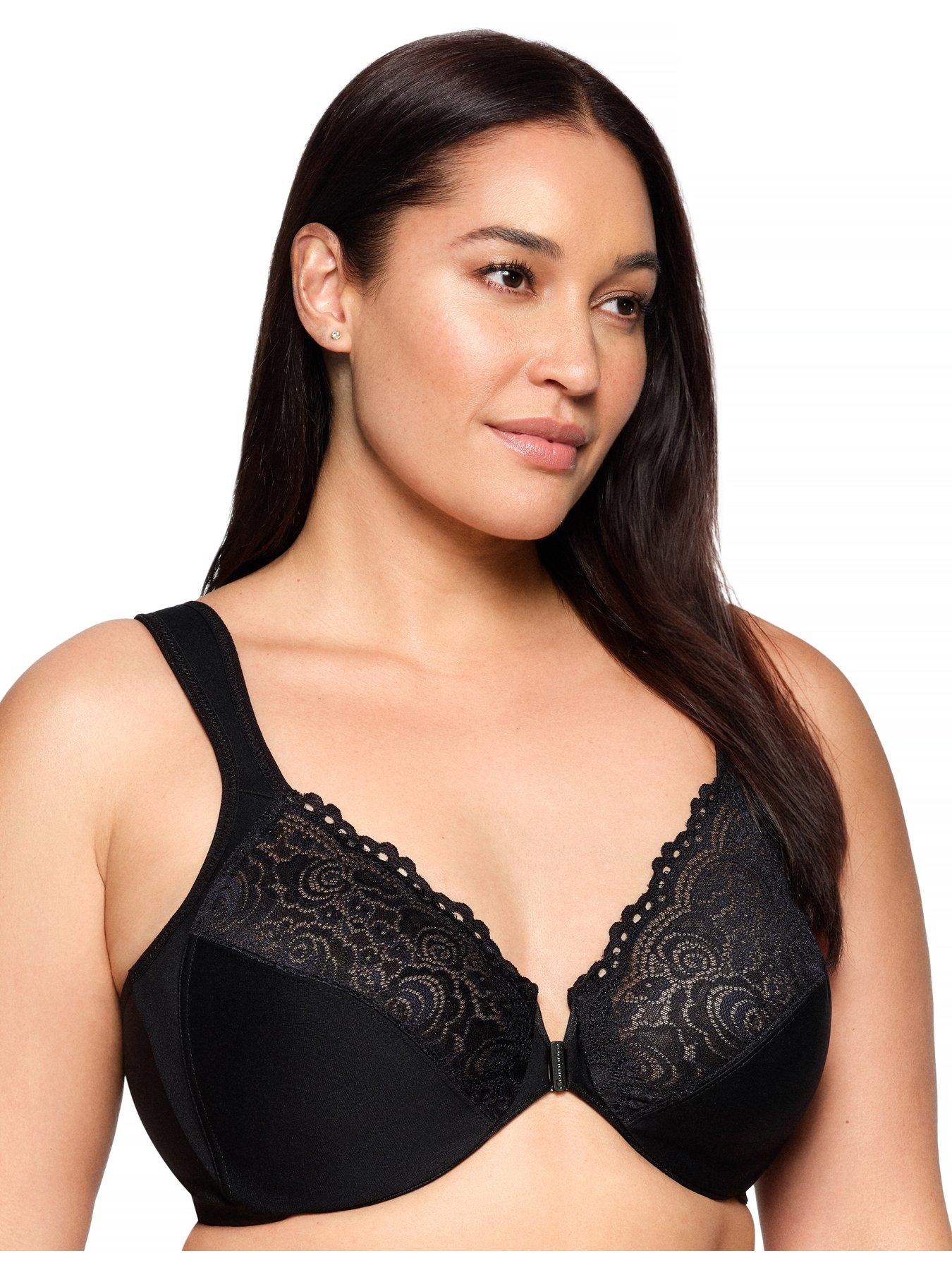 Image 3 of 6 of Glamorise 1255 Wonder Wire Bra - Black