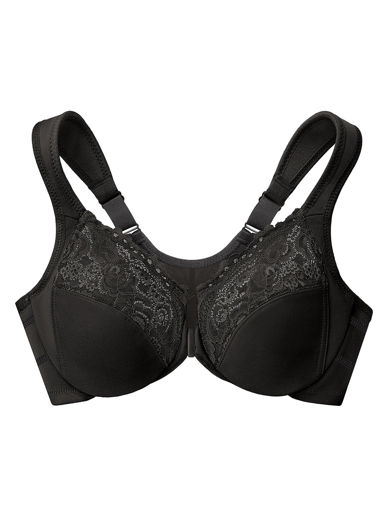 Image 4 of 6 of Glamorise 1255 Wonder Wire Bra - Black