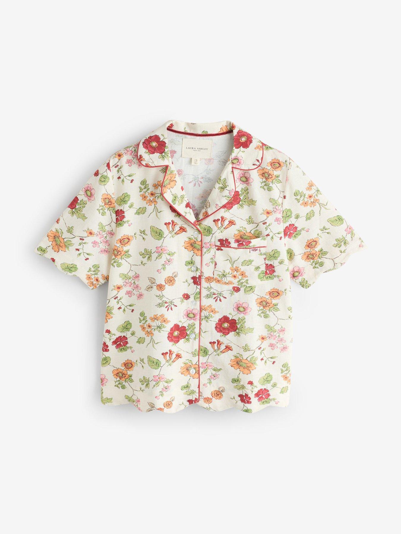 Laura Ashley Penny Woven Pyjama Set - Red