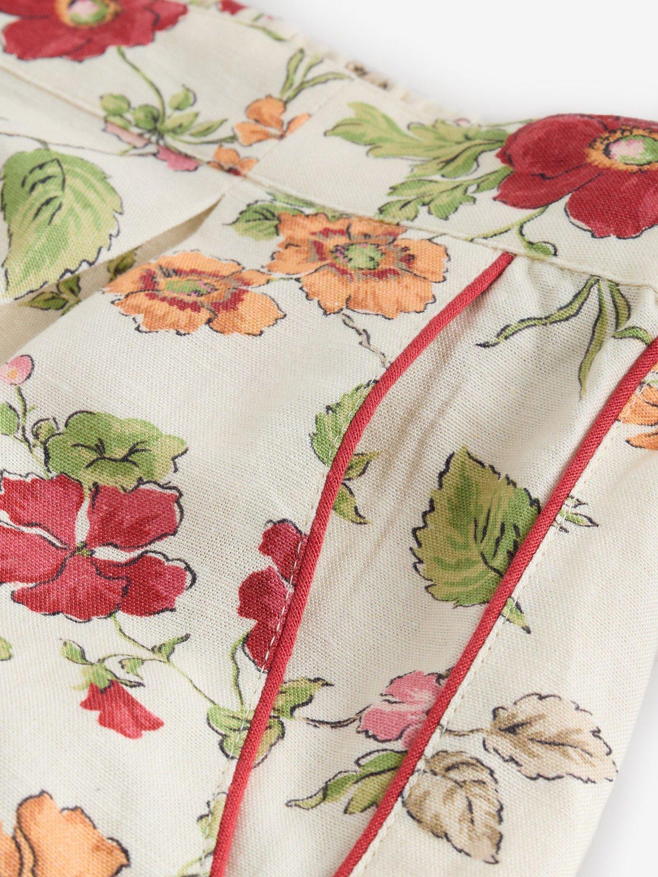 Image 5 of 6 of Laura Ashley Penny Woven Pyjama Set - Red
