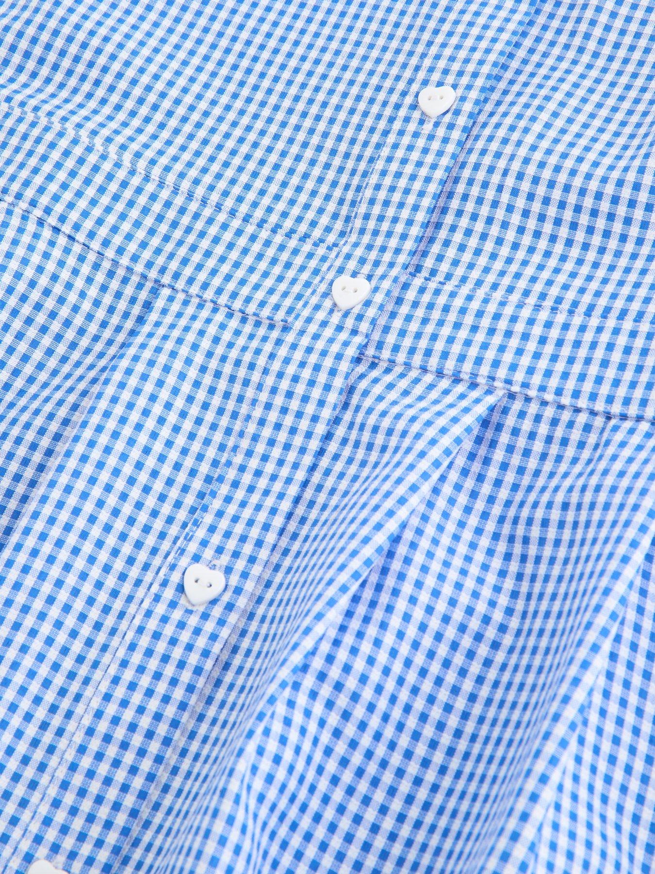 Image 5 of 5 of The Very Collection 2 Pack Girls Gingham School Dresses - Blue