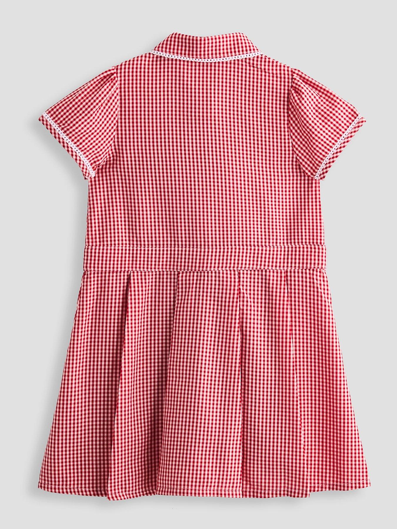 Image 3 of 5 of The Very Collection 2 Pack Girls Gingham School Dresses - Red