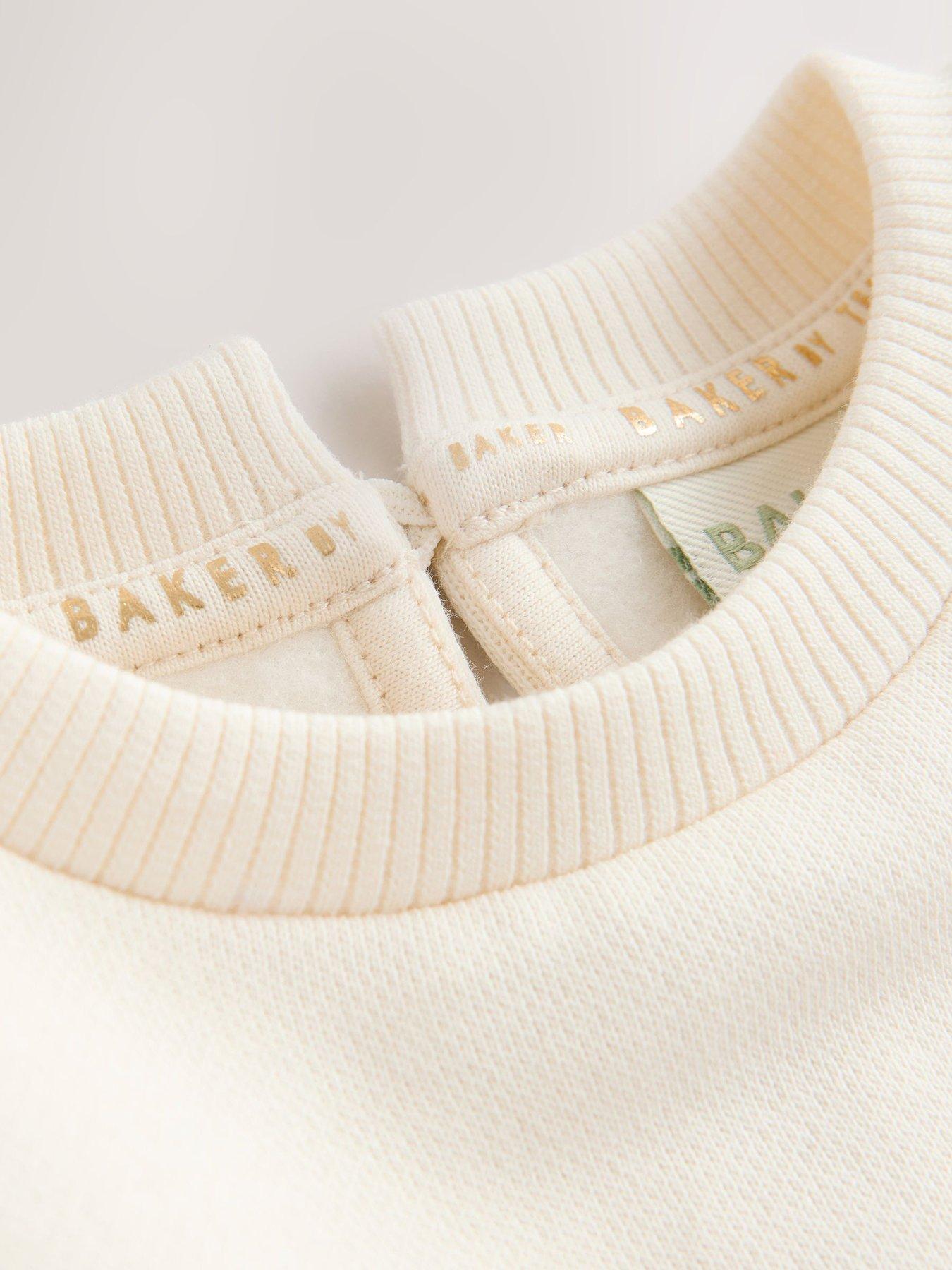 Image 4 of 7 of Ted Baker Younger Girls Frill Graphic Set - Cream